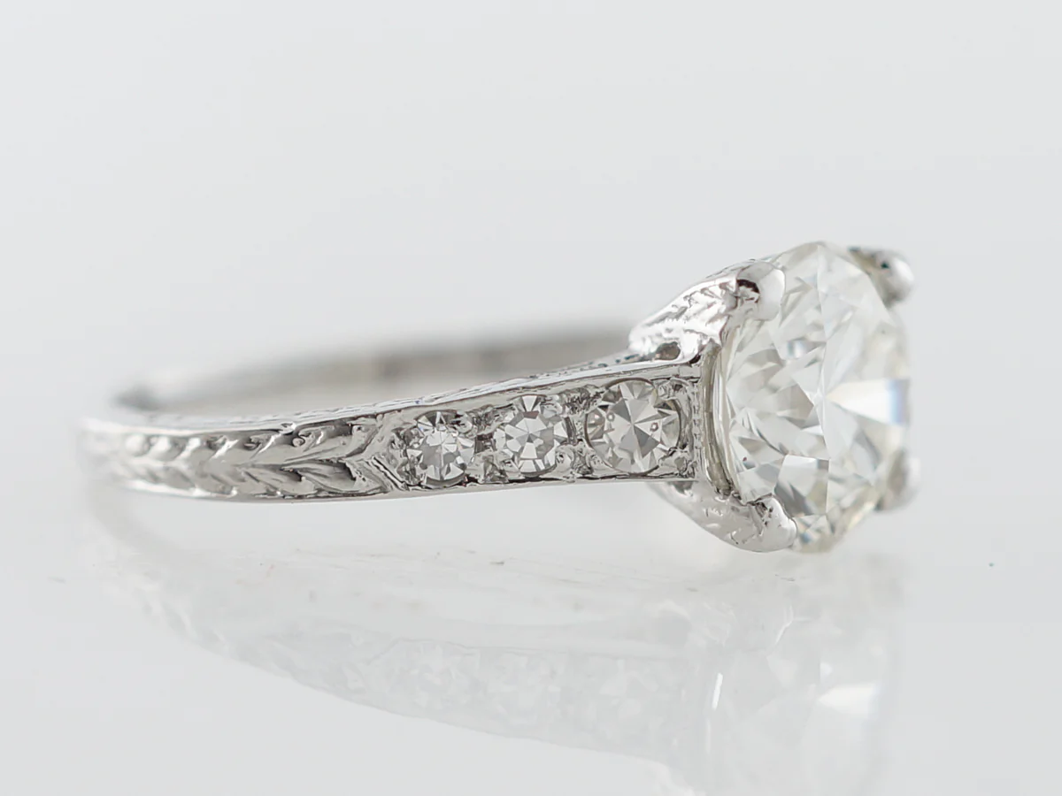 Vintage Deco Engagement Ring w/ 1.50 Carat Diamond - Image 3