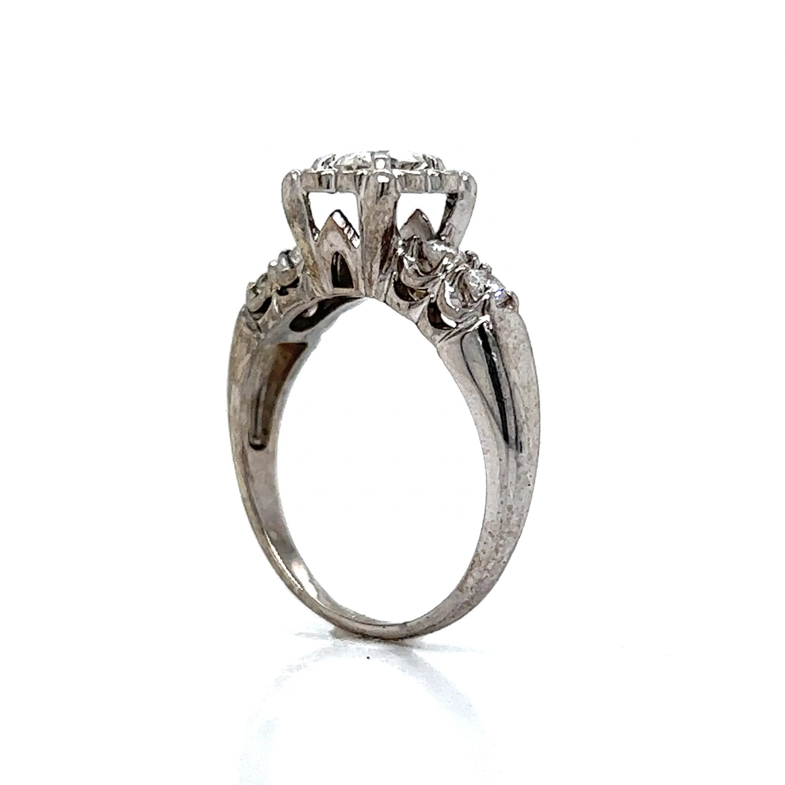 .40 Vintage Diamond Engagement Ring Set in 14k White Gold - Image 6