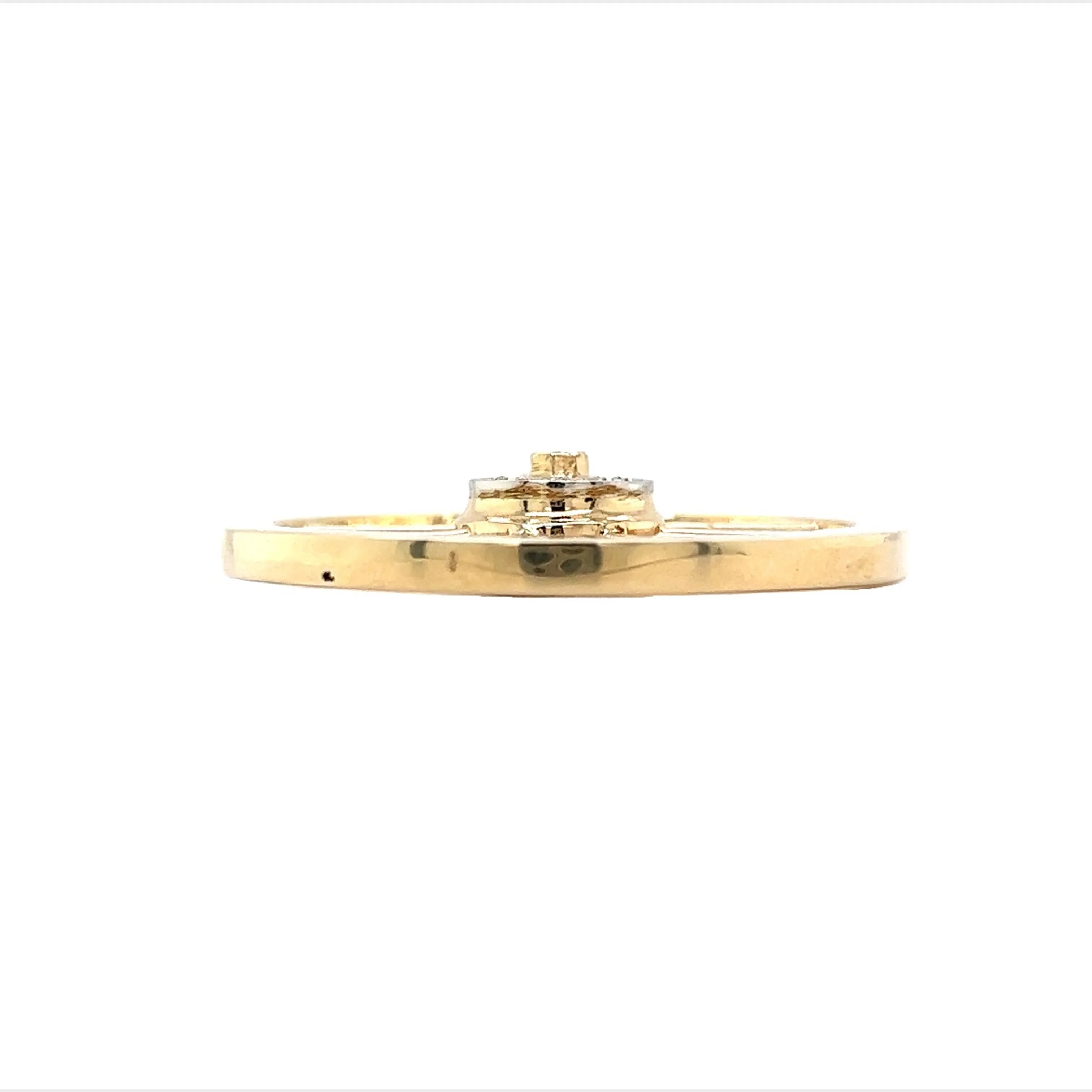 Vintage Diamond Wagon Wheel Pendant in 14k Yellow Gold - Image 3