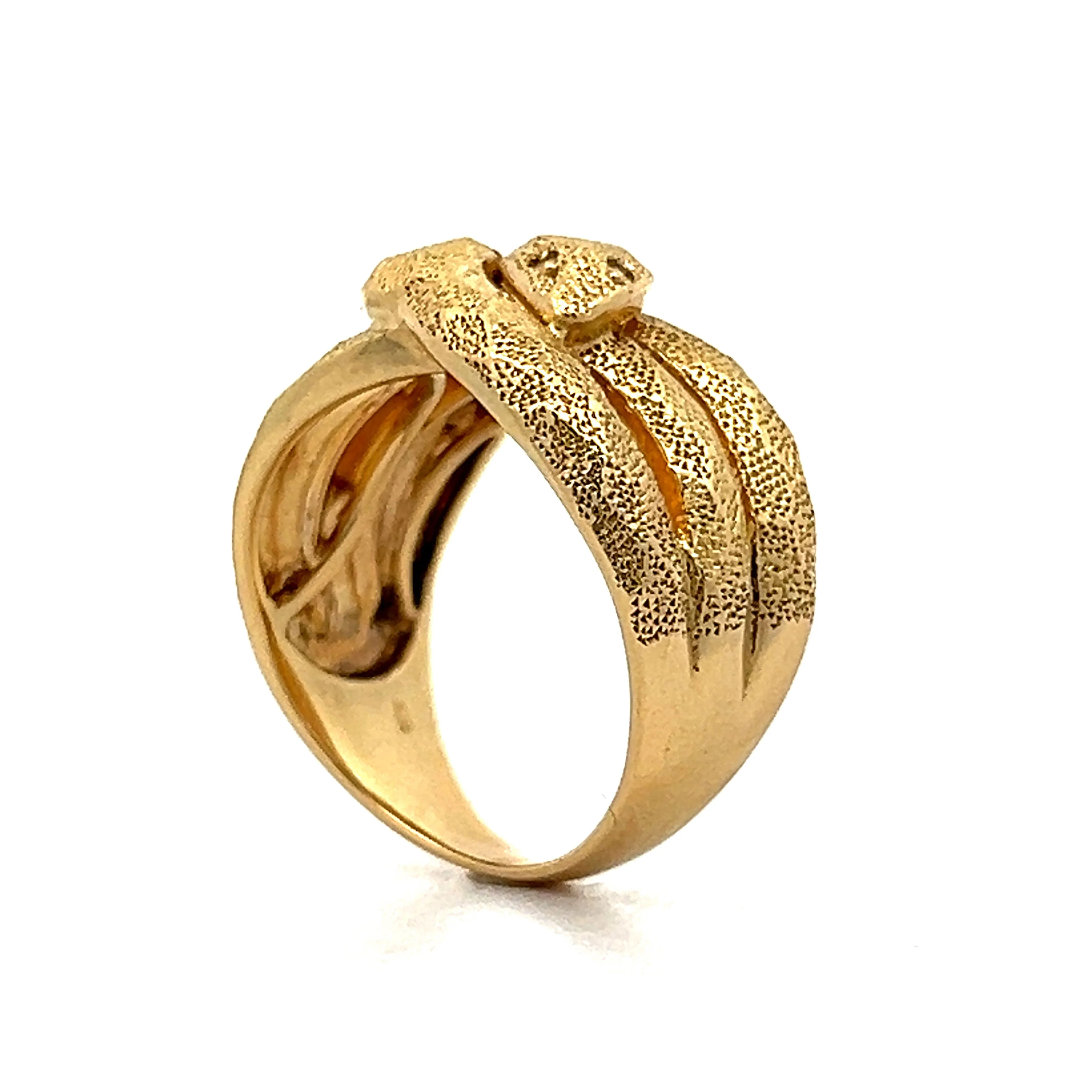 Vintage Double Headed Snake Ring in 18k Yellow Gold - Image 5