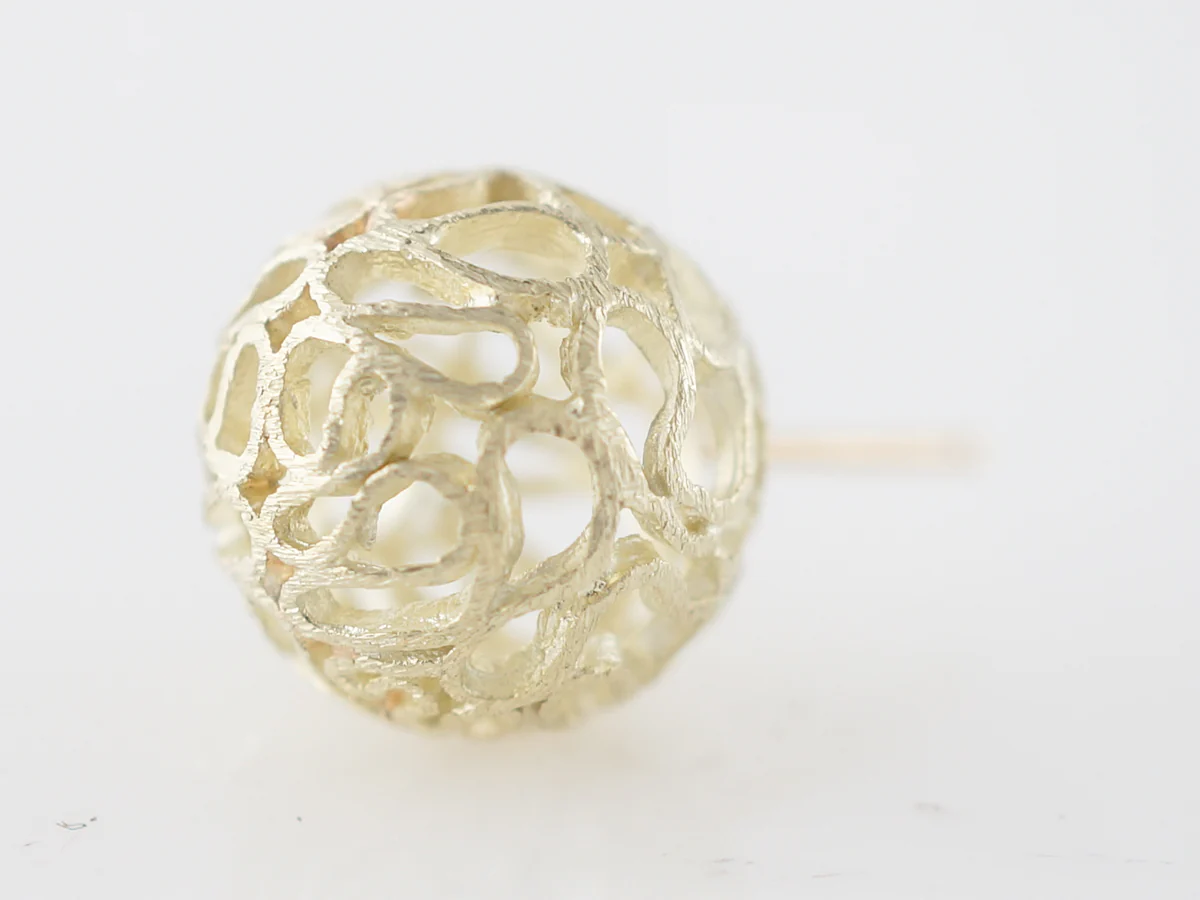 Vintage Earrings Mid-Century in 18k Yellow Gold - Image 4