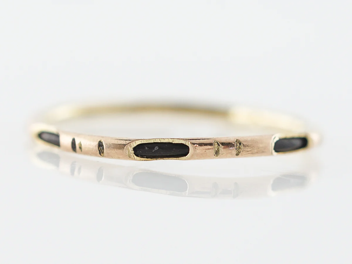 Vintage Elephant Hair Wedding Band in 14k Rare
