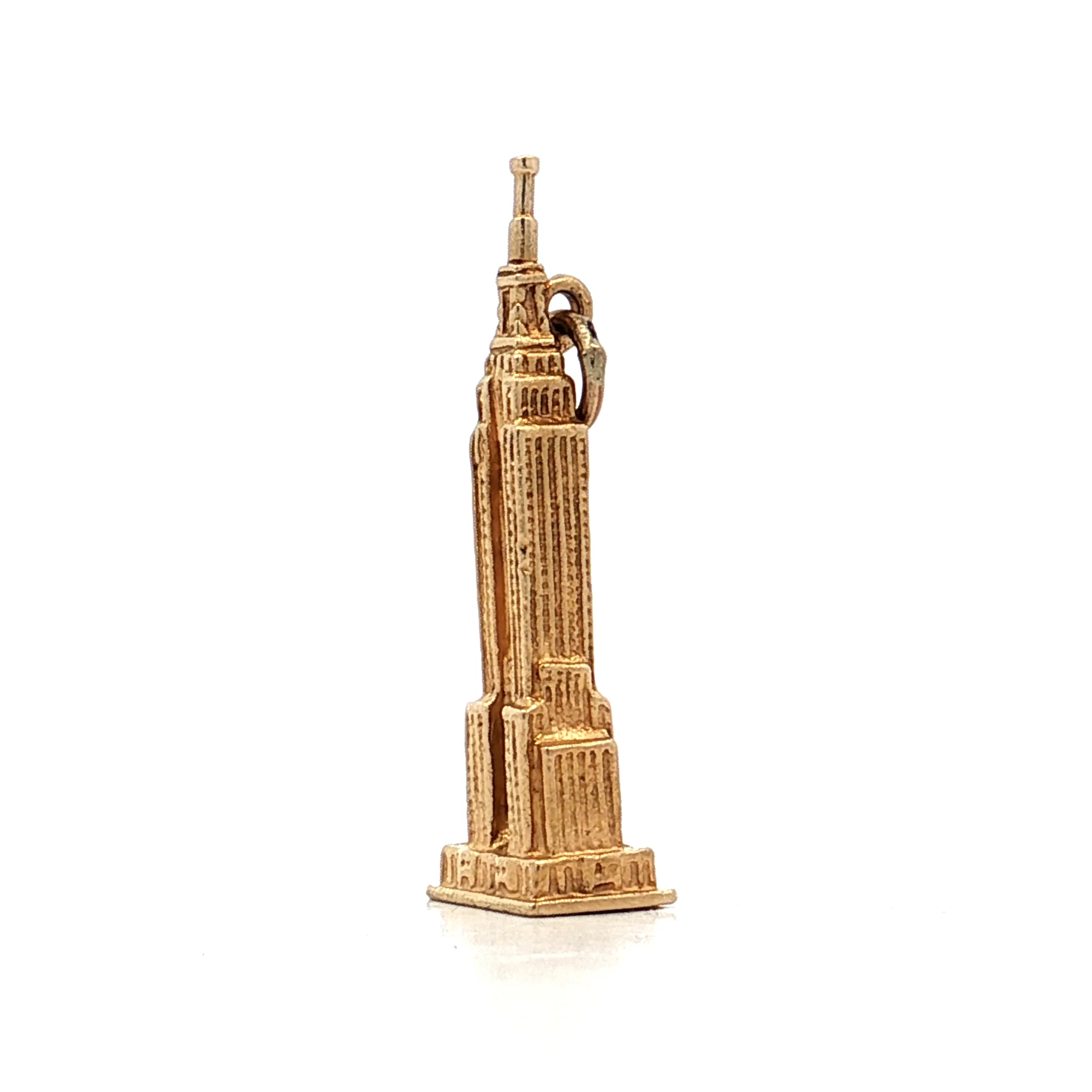Vintage Empire State Building Charm 14k Yellow Gold - Image 2