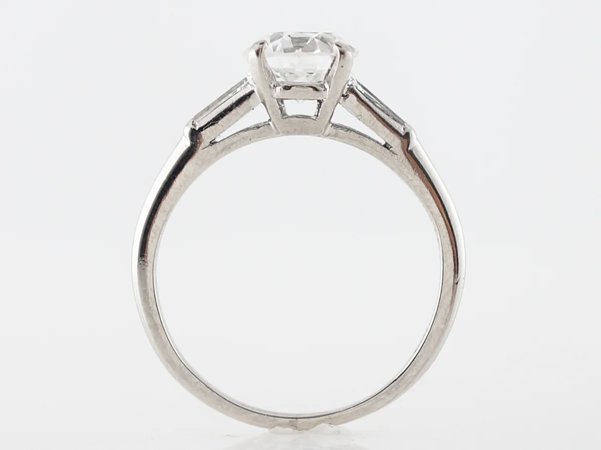 Vintage Engagement Ring Cartier Art Deco GIA 1.27 Old European Cut Diamond in Platinum - Image 5