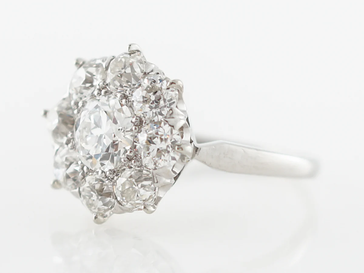 Vintage Engagement Ring Edwardian C.D. Peacock & Co .81 Old European Cut Diamond in Platinum - Image 2