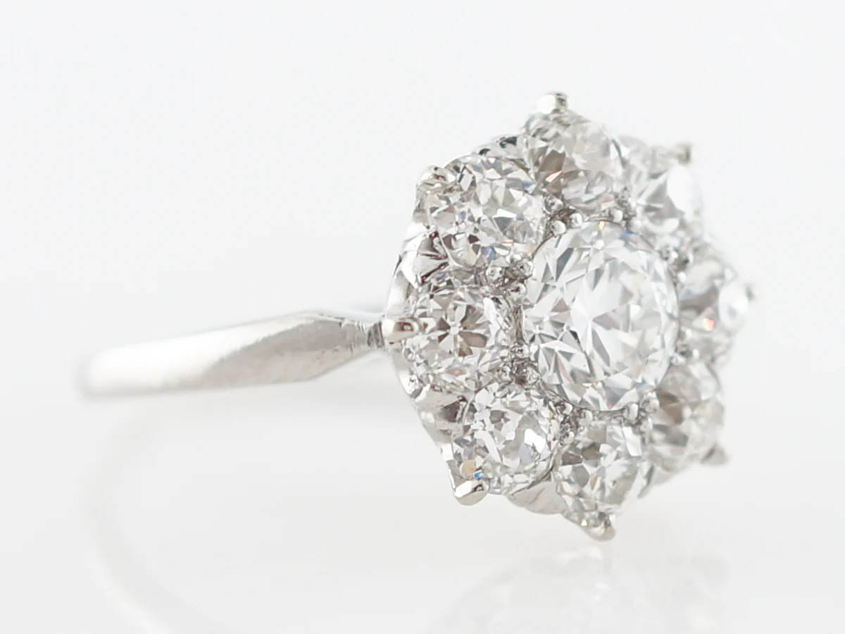Vintage Engagement Ring Edwardian C.D. Peacock & Co .81 Old European Cut Diamond in Platinum - Image 3