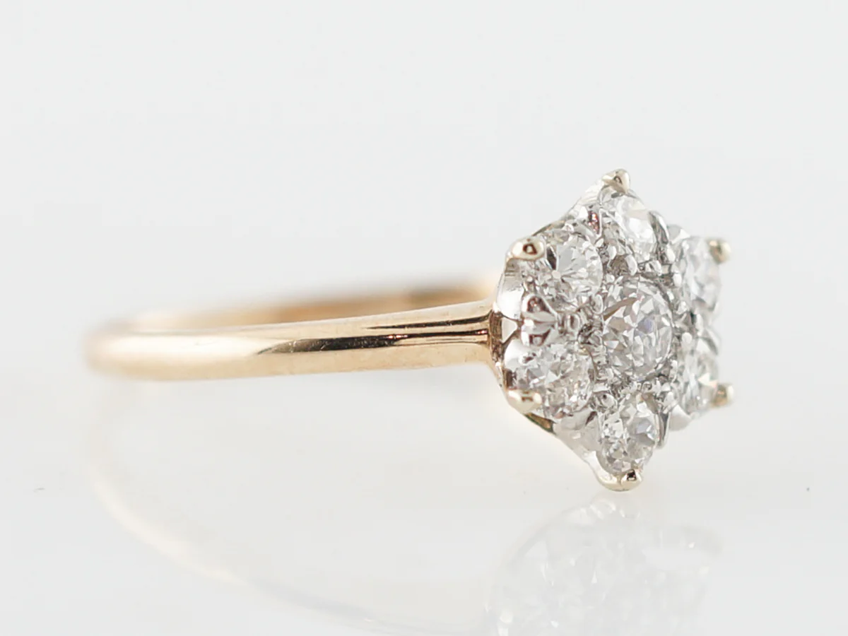 Vintage Engagement Ring Victorian .11 Old European Cut Diamond in 14k Yellow Gold - Image 3