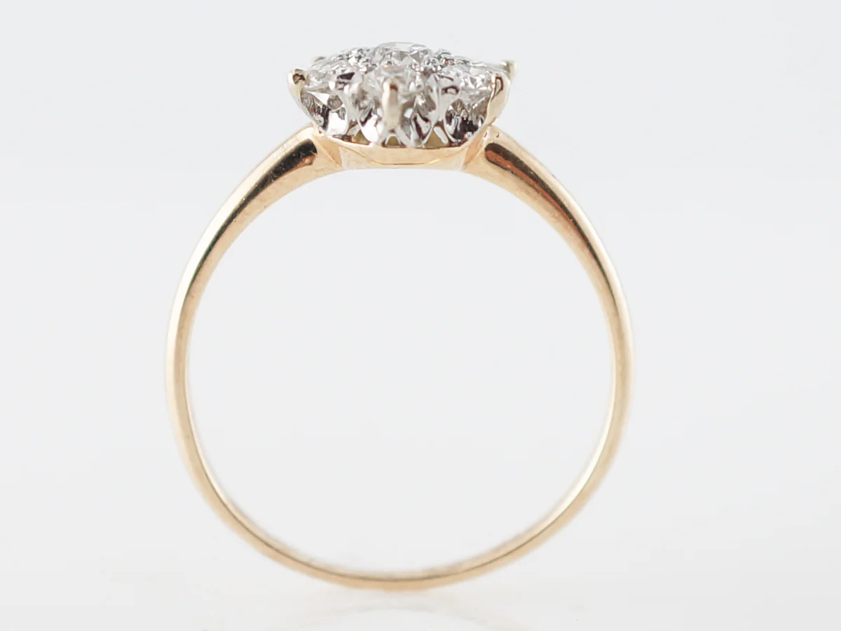 Vintage Engagement Ring Victorian .11 Old European Cut Diamond in 14k Yellow Gold - Image 4