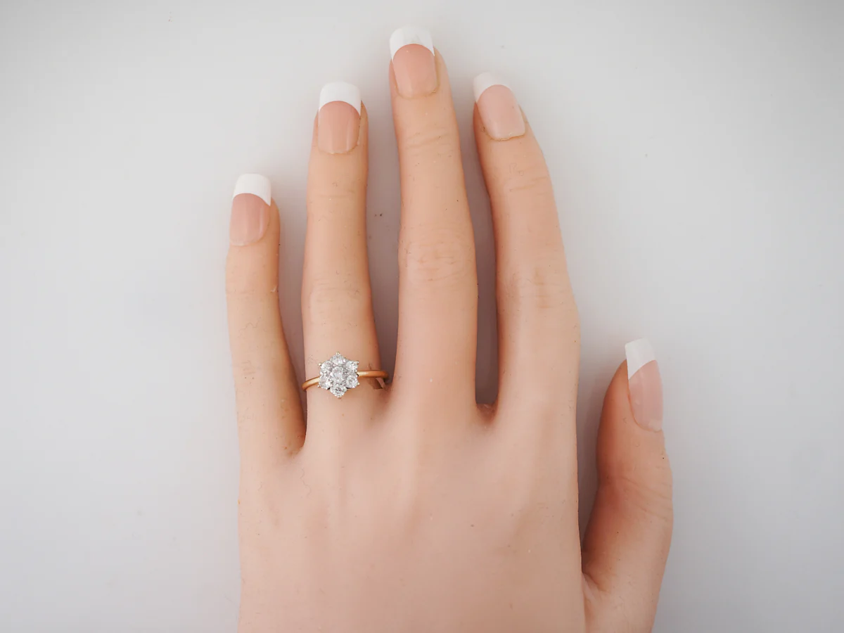 Vintage Engagement Ring Victorian .11 Old European Cut Diamond in 14k Yellow Gold - Image 6