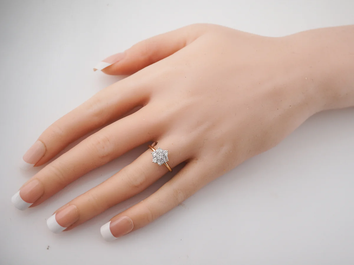 Vintage Engagement Ring Victorian .11 Old European Cut Diamond in 14k Yellow Gold - Image 7
