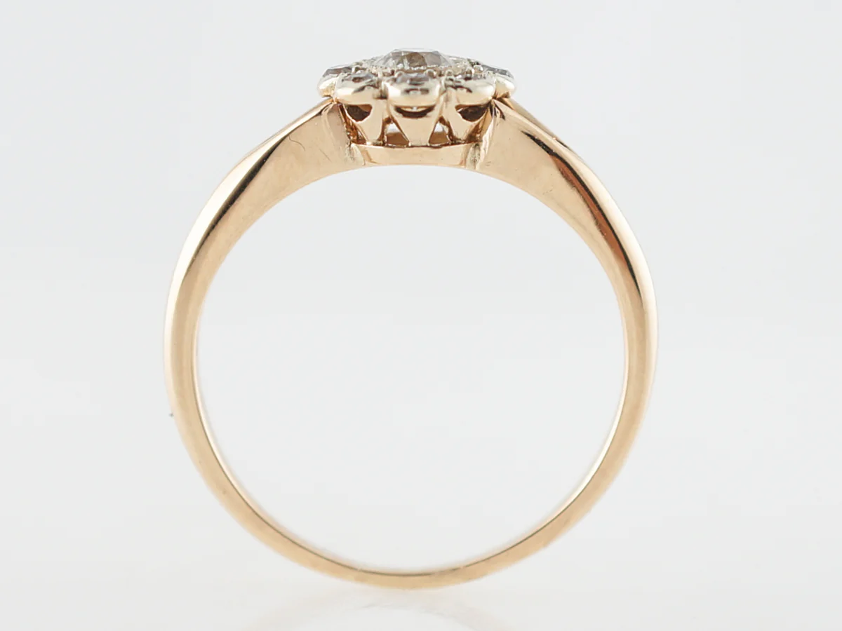 Vintage Engagement Ring Victorian .24 Old European Cut Diamond in 14k Yellow Gold - Image 4