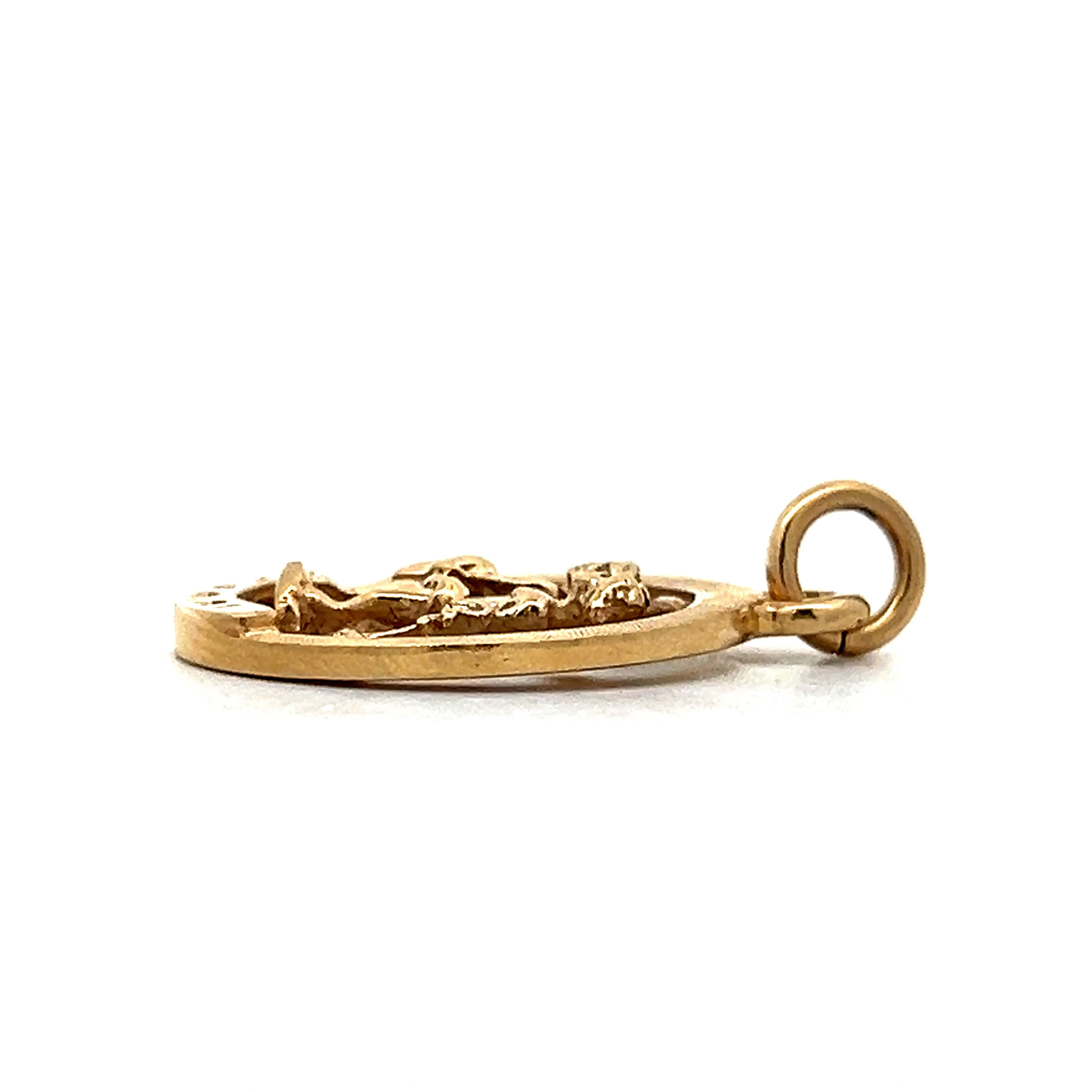Vintage Gemini Astrology Necklace Pendant in 14k Yellow Gold - Image 3