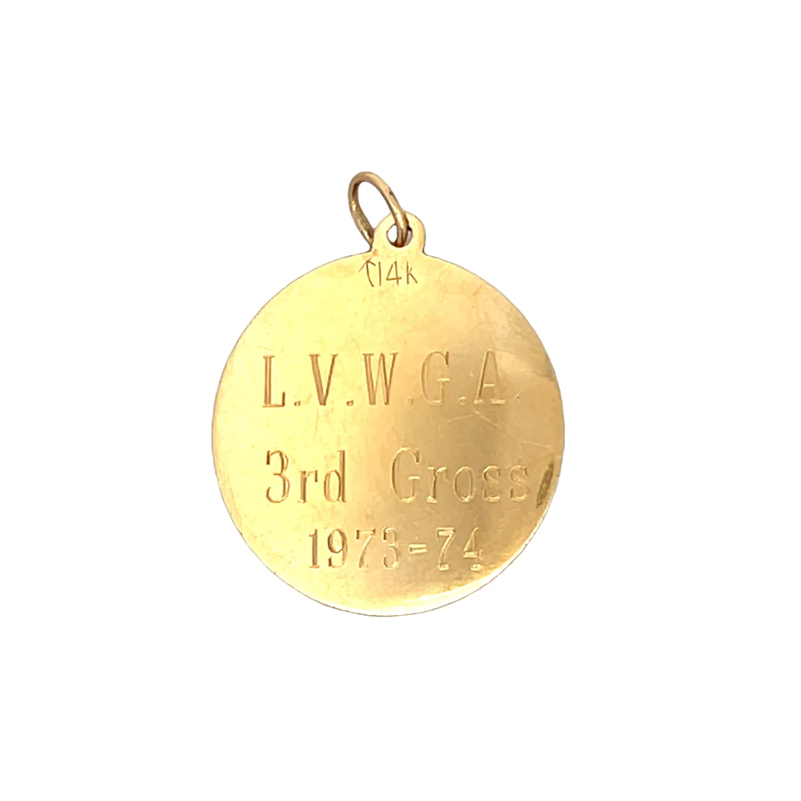 Vintage Golf Pendant Necklace in 14k Yellow Gold - Image 2