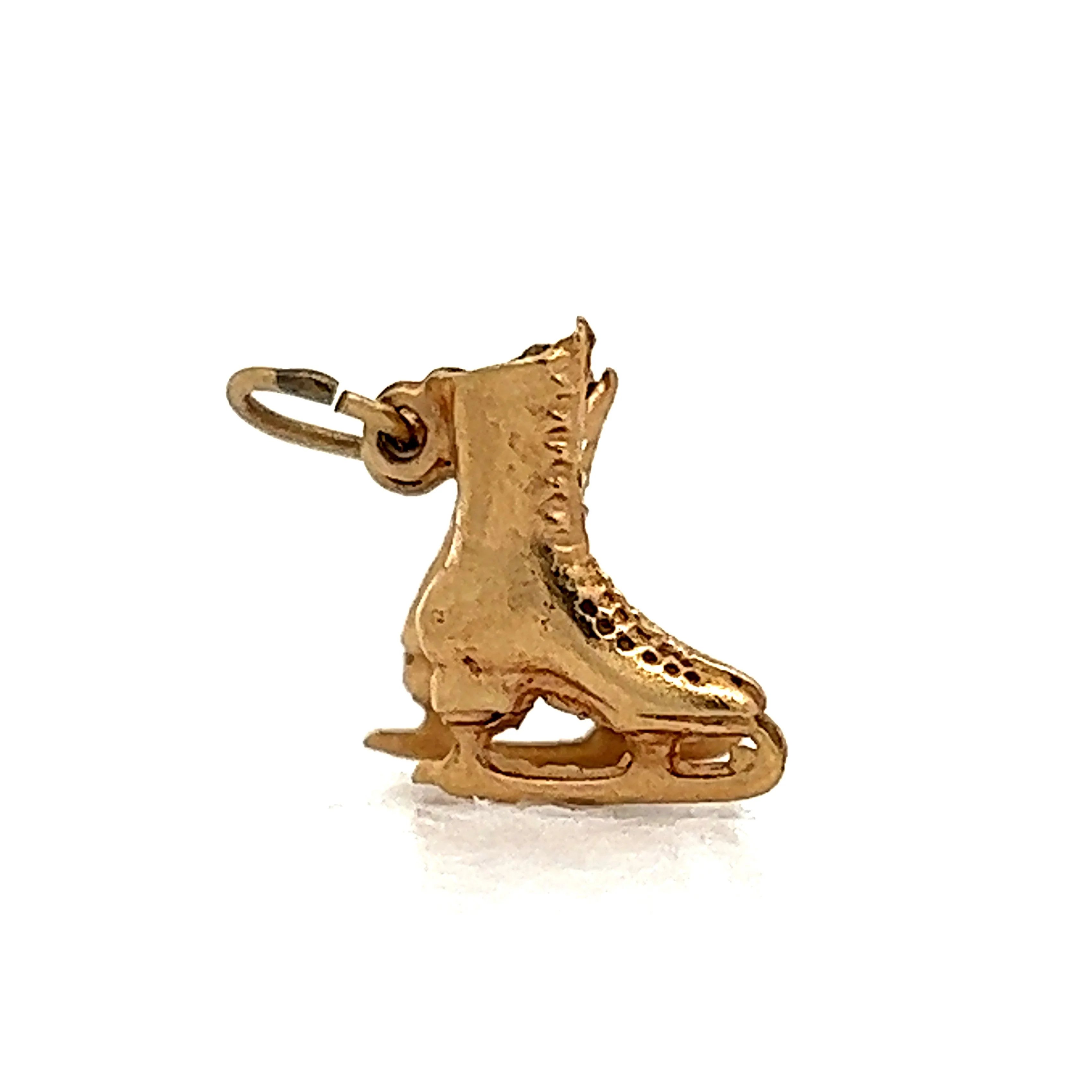 Vintage Ice Skate Charm in 14k Yellow Gold - Image 3