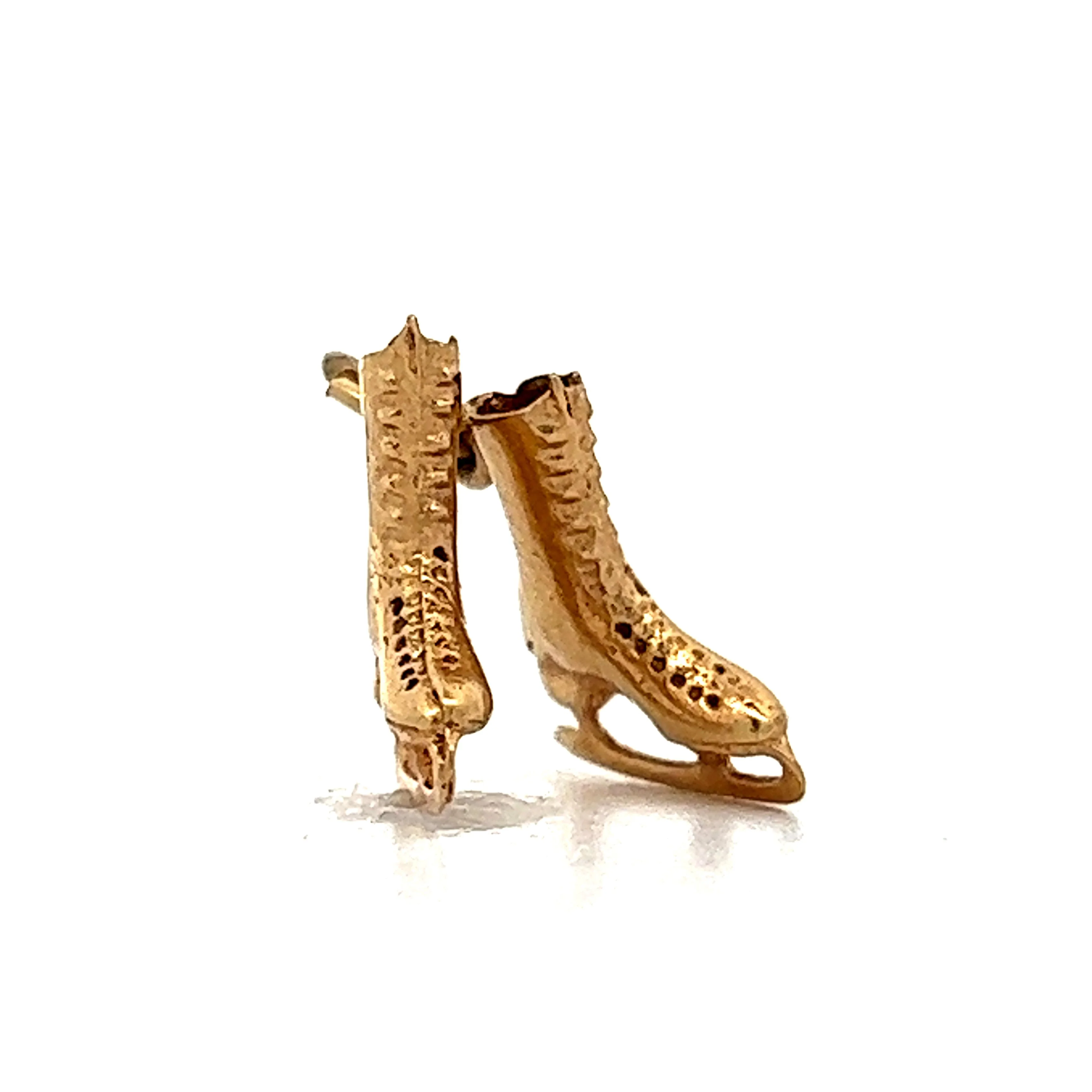 Vintage Ice Skate Charm in 14k Yellow Gold - Image 5
