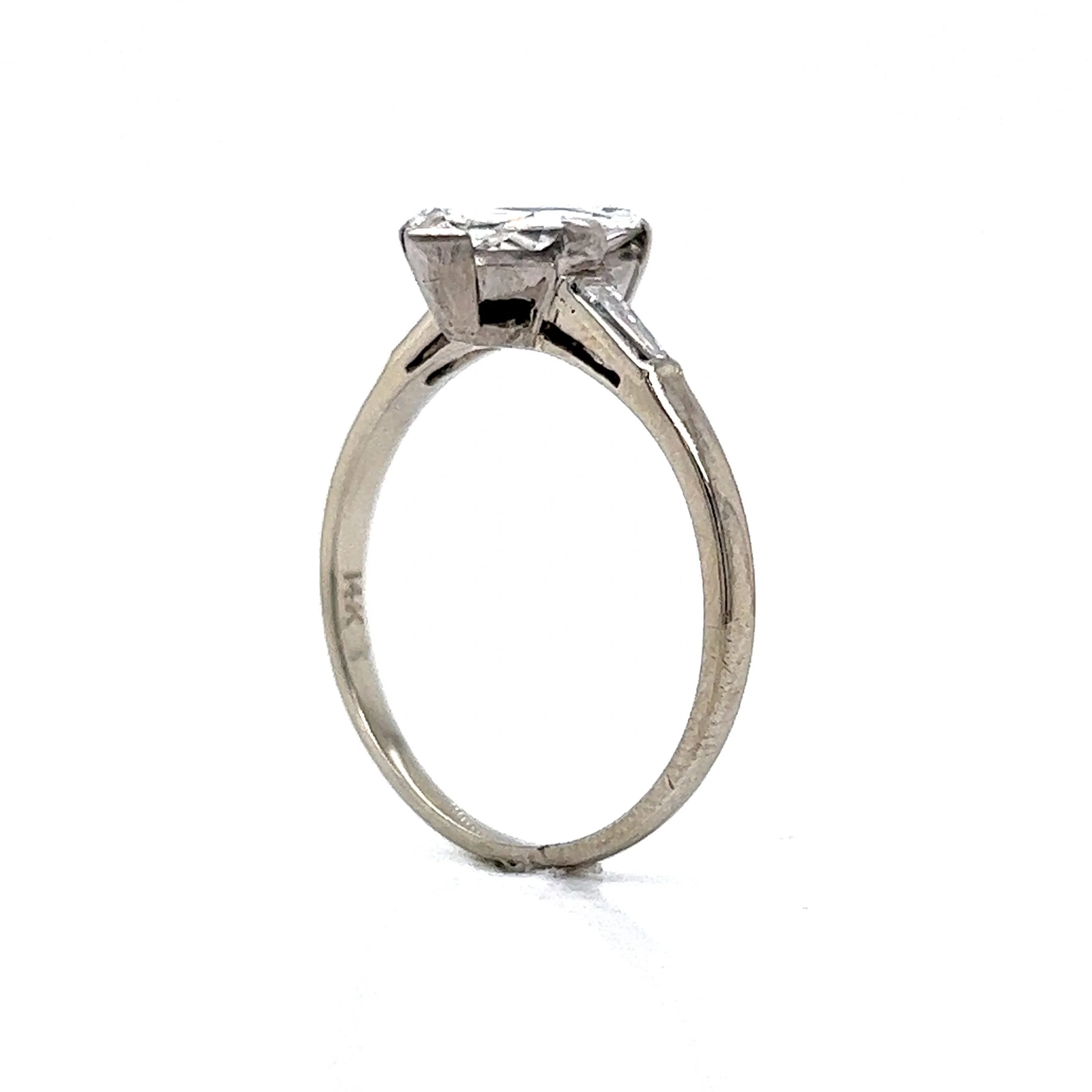 Vintage Inspired Marquise Diamond Engagement Ring in 14k - Image 5