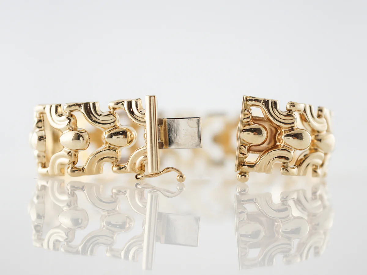 Vintage Italian Bracelet Mid-Century in 14k Yellow Gold - Image 2