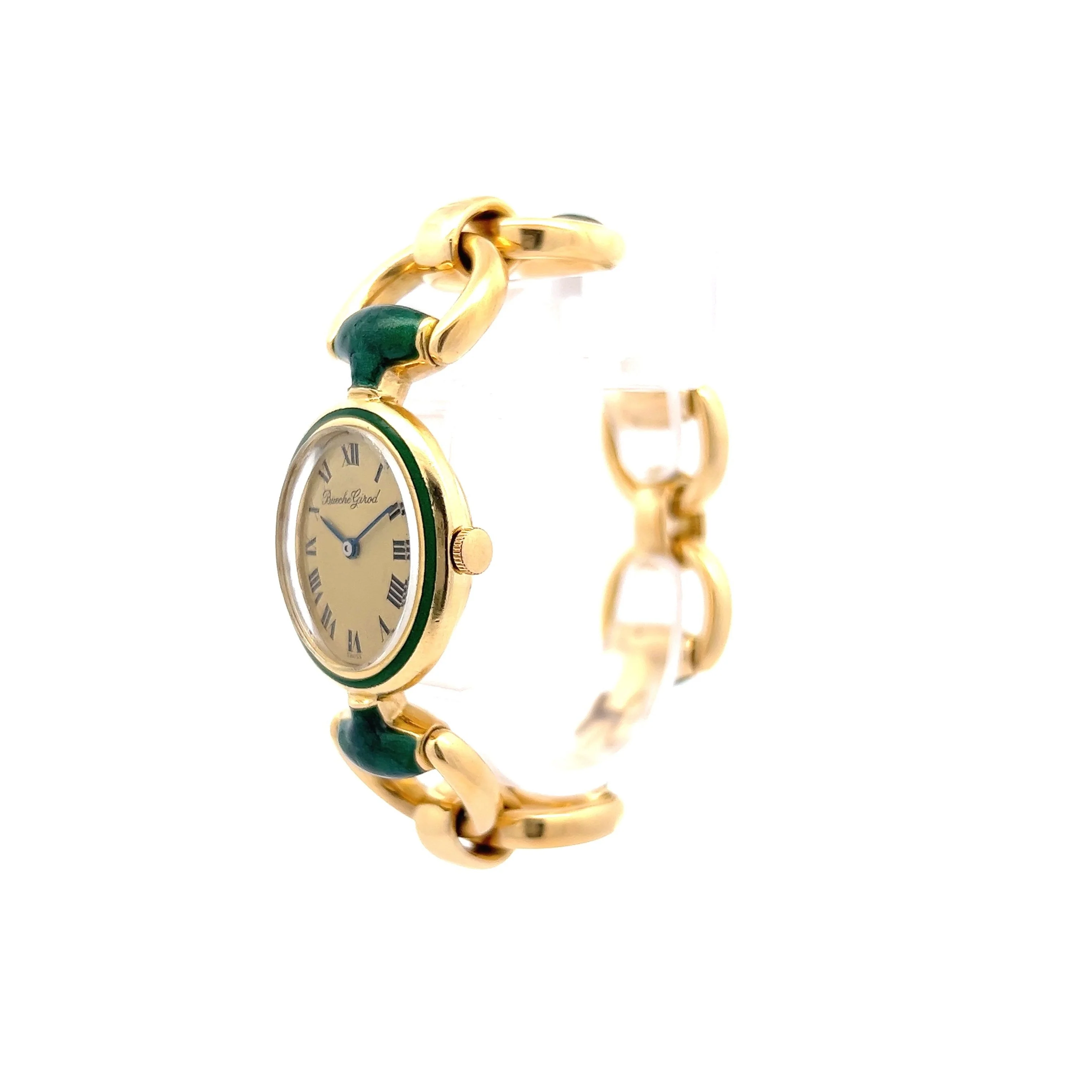 Vintage Ladies Bueche Girod Watch in 18k Yellow Gold - Image 2