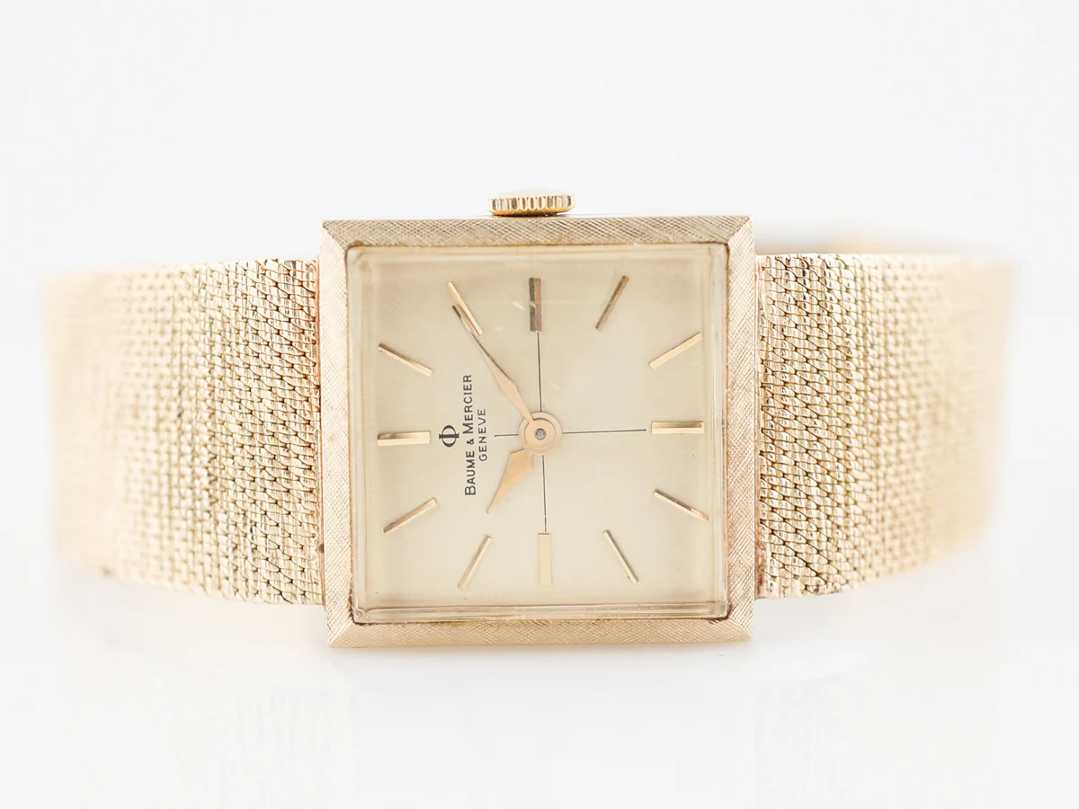 Vintage Ladies Watch 1970s Baume & Mercier in 14k Yellow Gold - Image 4