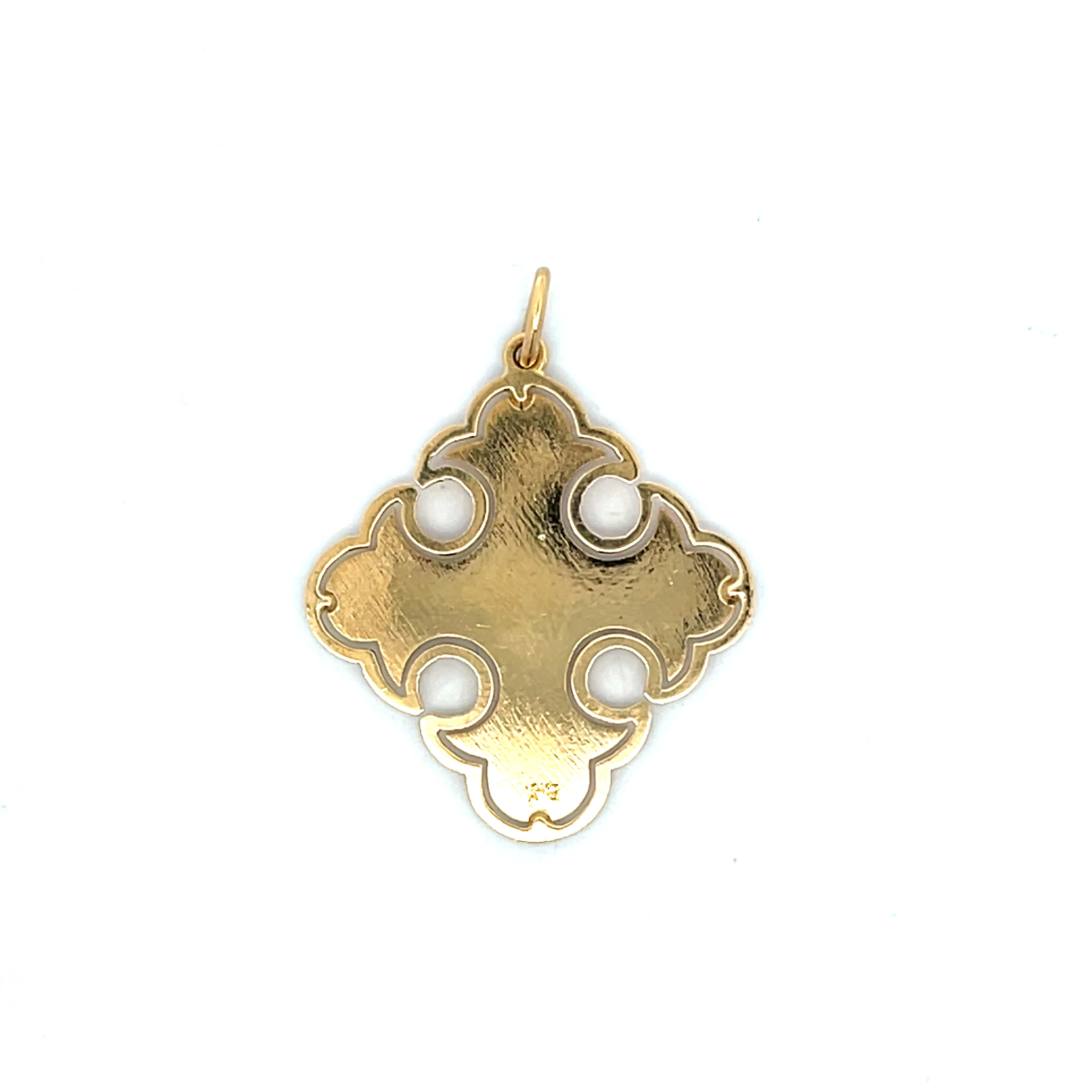 Vintage Maltese Cross Pendant in 18k Yellow Gold - Image 2