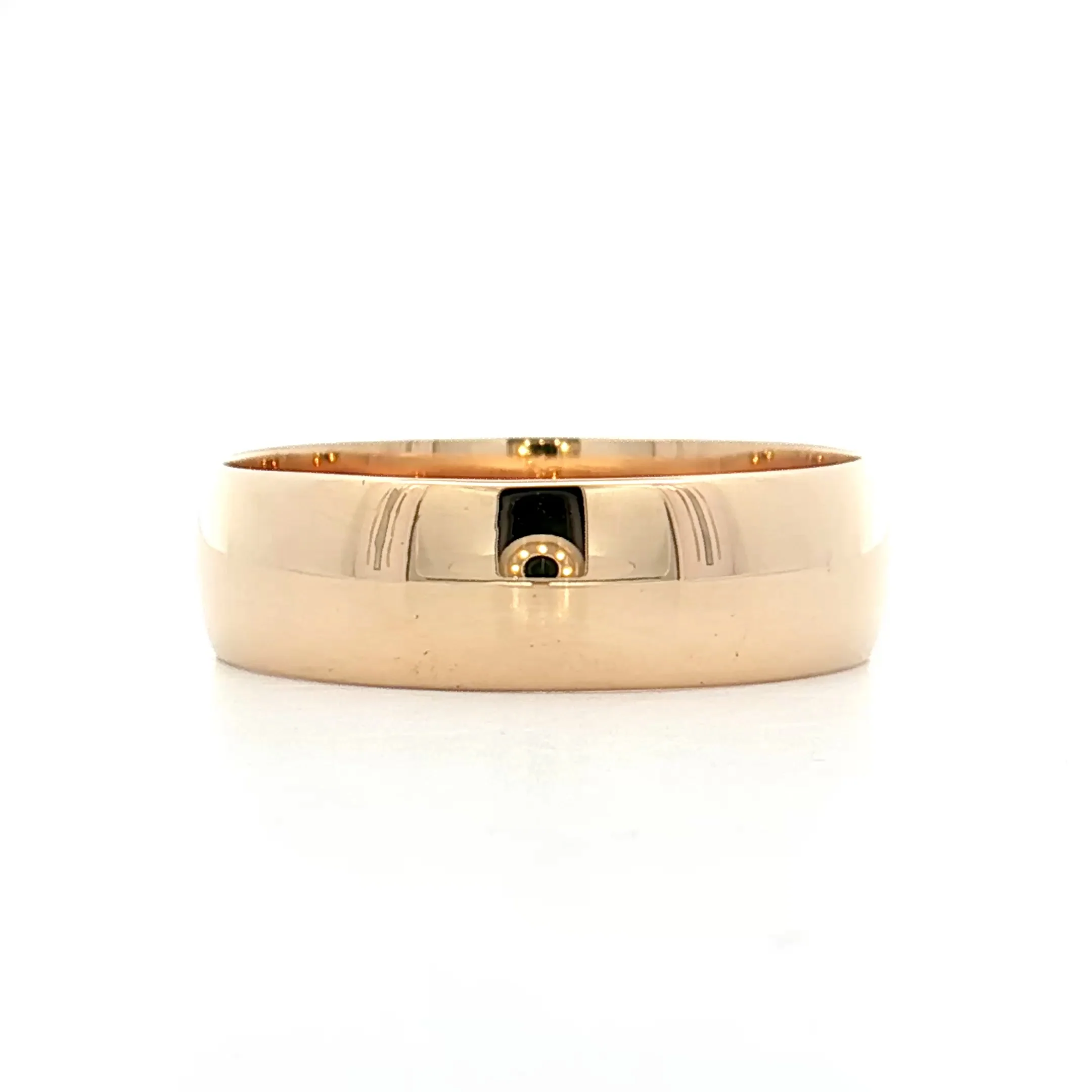 Vintage Mens 1950s 6mm Wedding Band 14k Yellow Gold