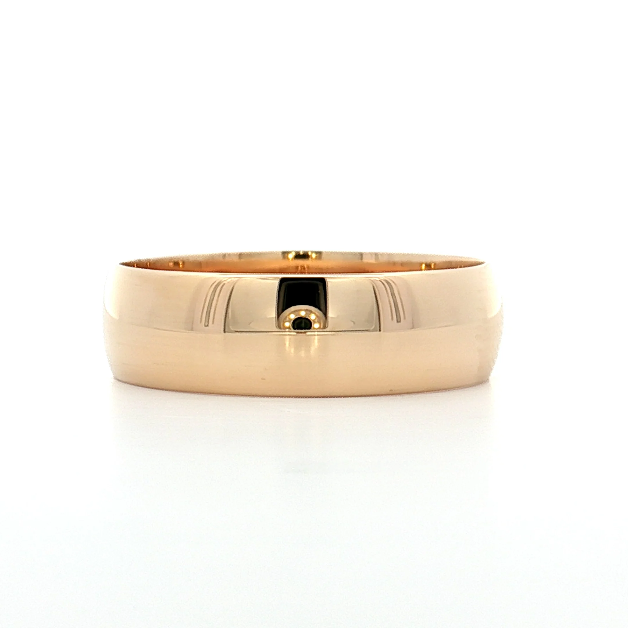 Vintage Mens 1950s 6mm Wedding Band 14k Yellow Gold - Image 2
