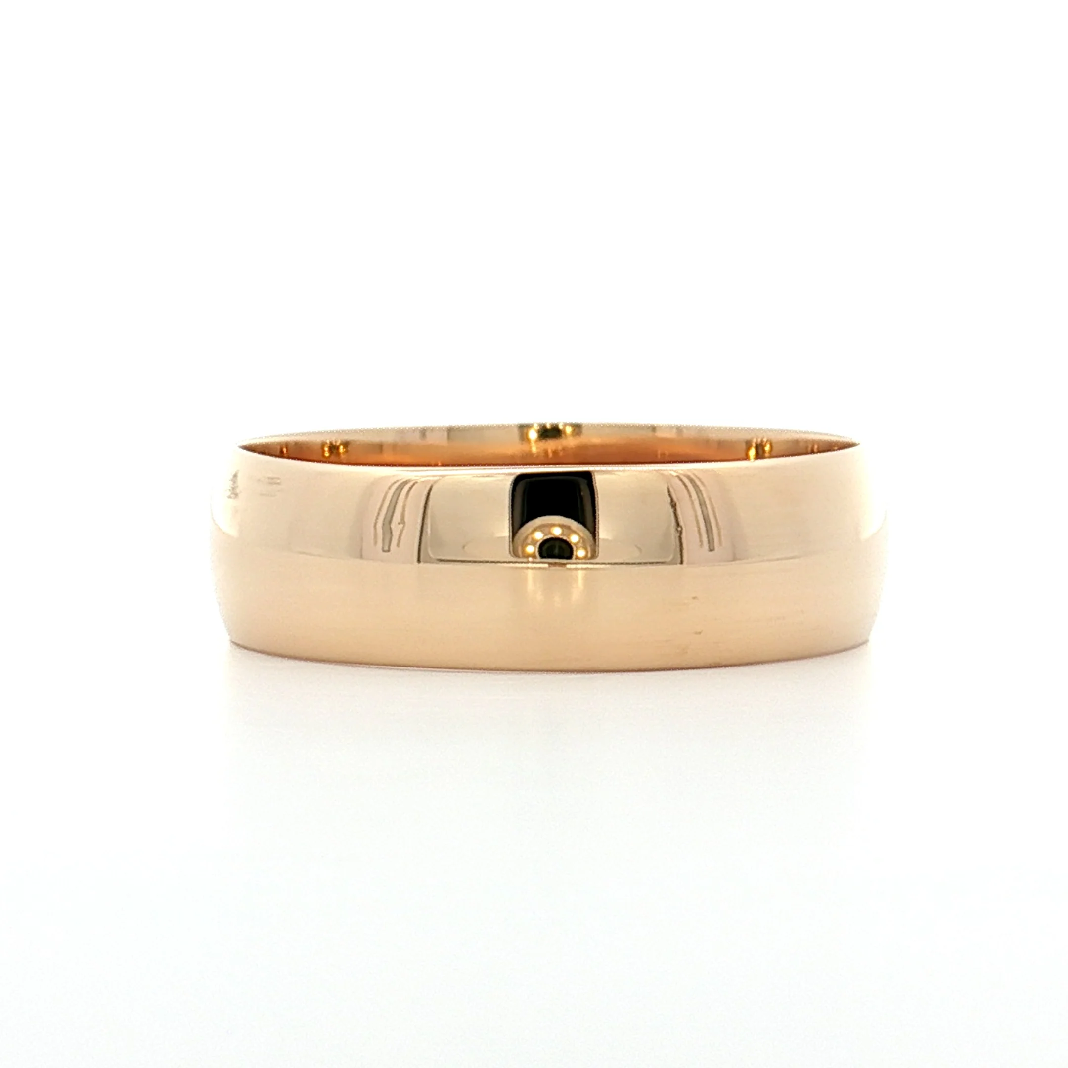 Vintage Mens 1950s 6mm Wedding Band 14k Yellow Gold - Image 3