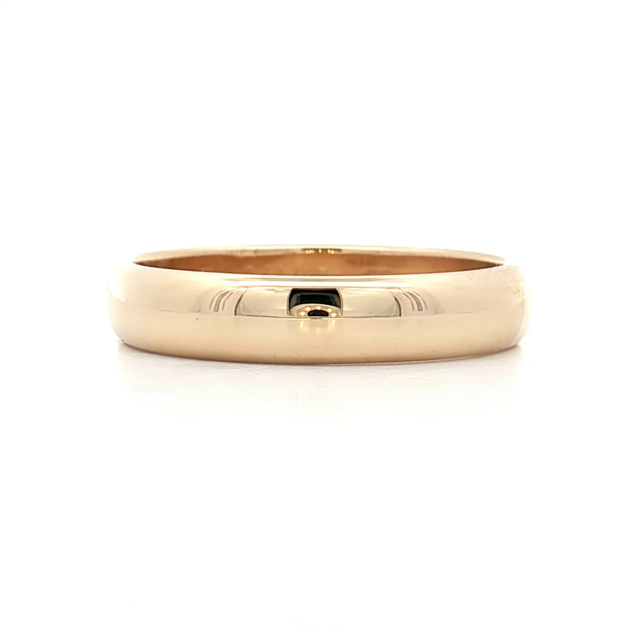 Vintage Mens 4.5mm Wedding Band 14k Yellow Gold