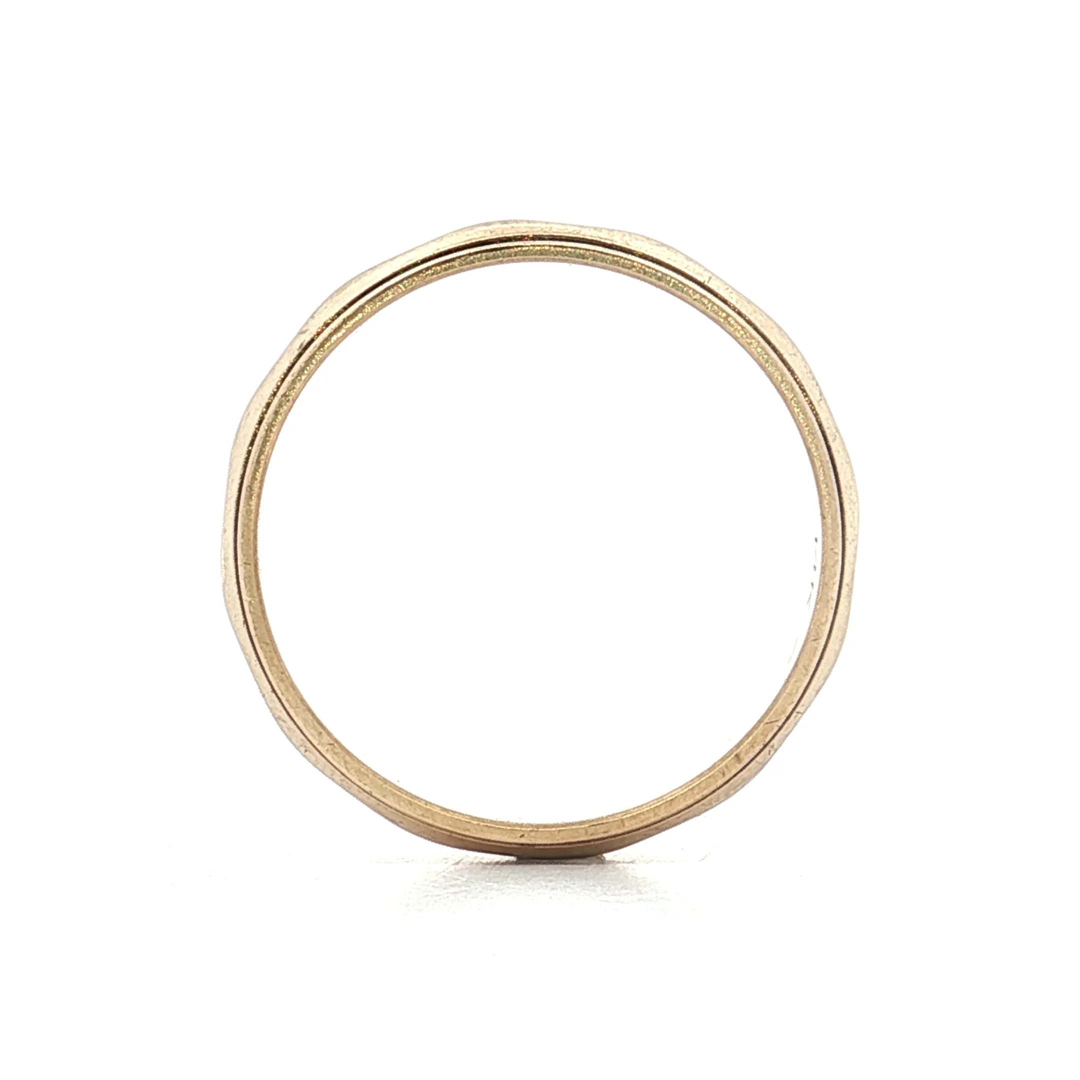 Vintage Mens 5mm Step Edge Wedding Band 14k - Image 4
