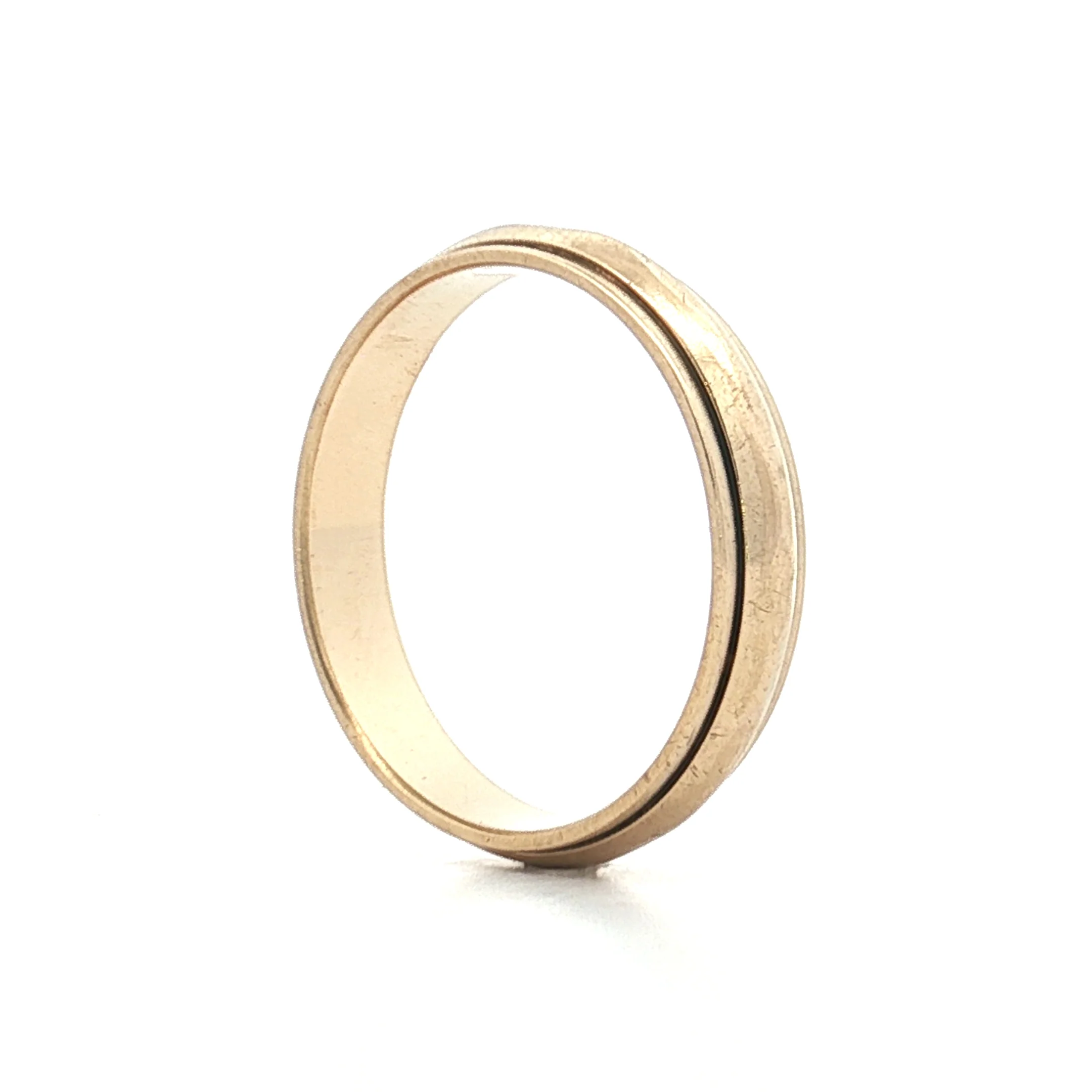 Vintage Mens 5mm Step Edge Wedding Band 14k - Image 5