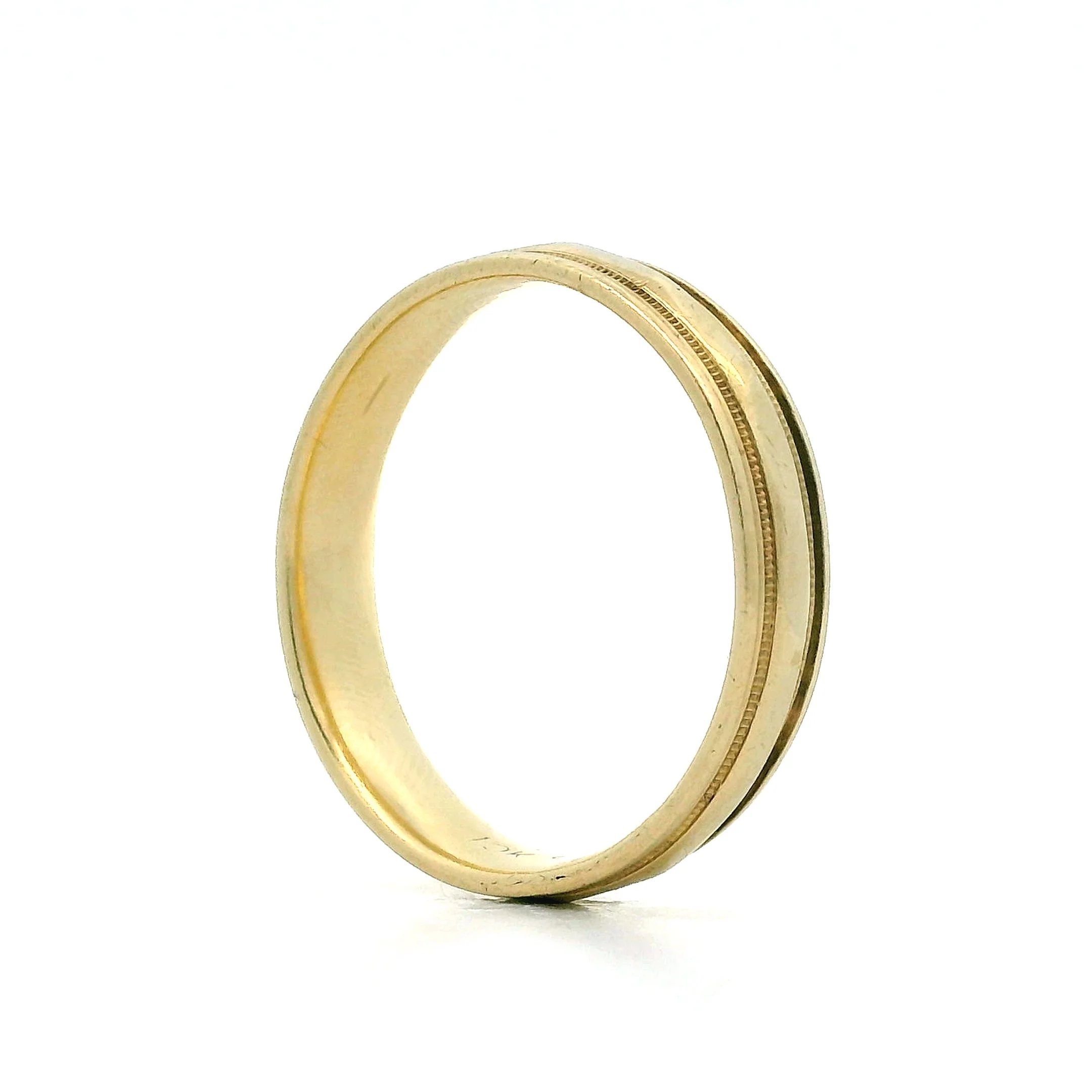 Vintage Mens 5mm Wedding Band in 10k Yellow Gold - Image 5