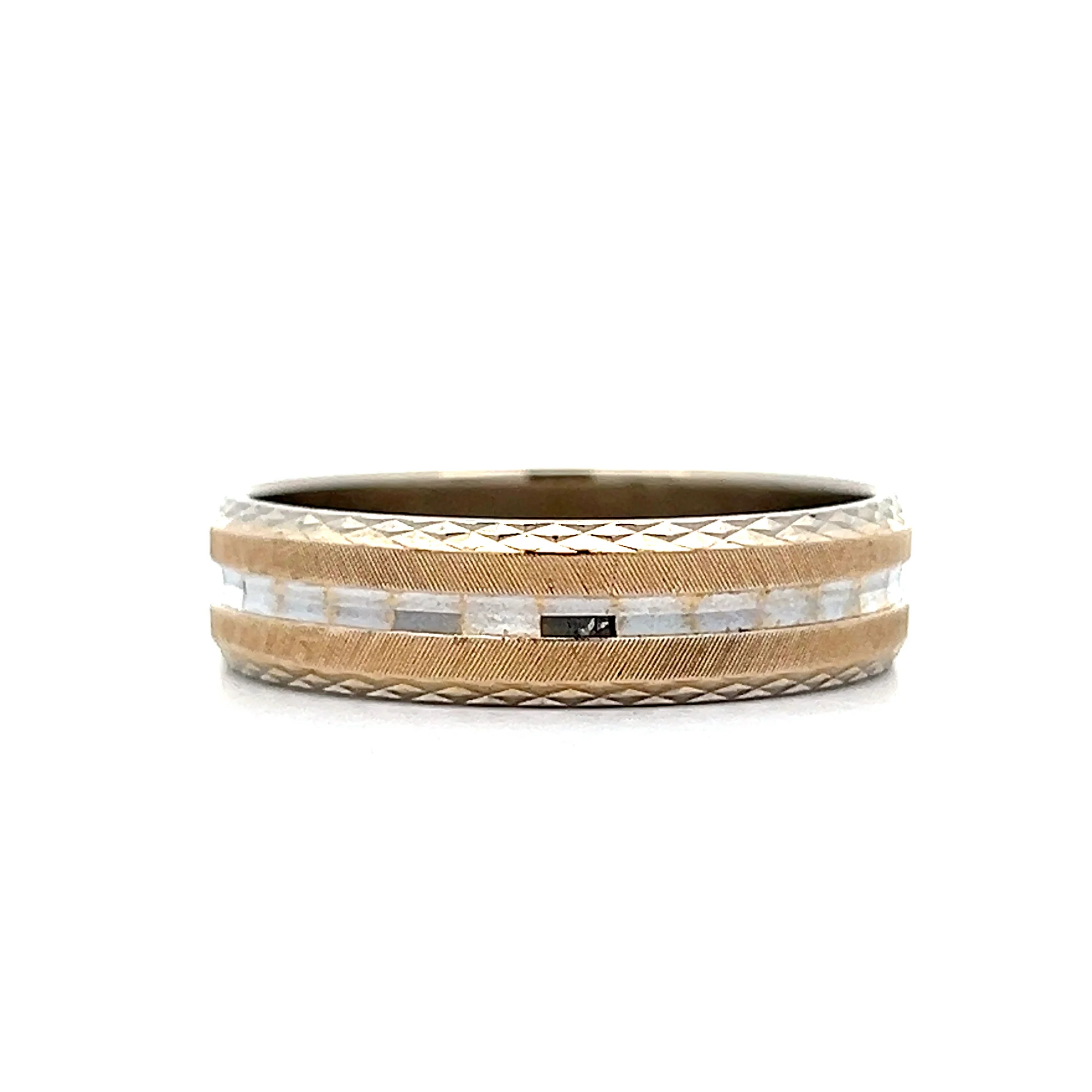 Vintage Mens 6mm 1960s Wedding Band in 14k