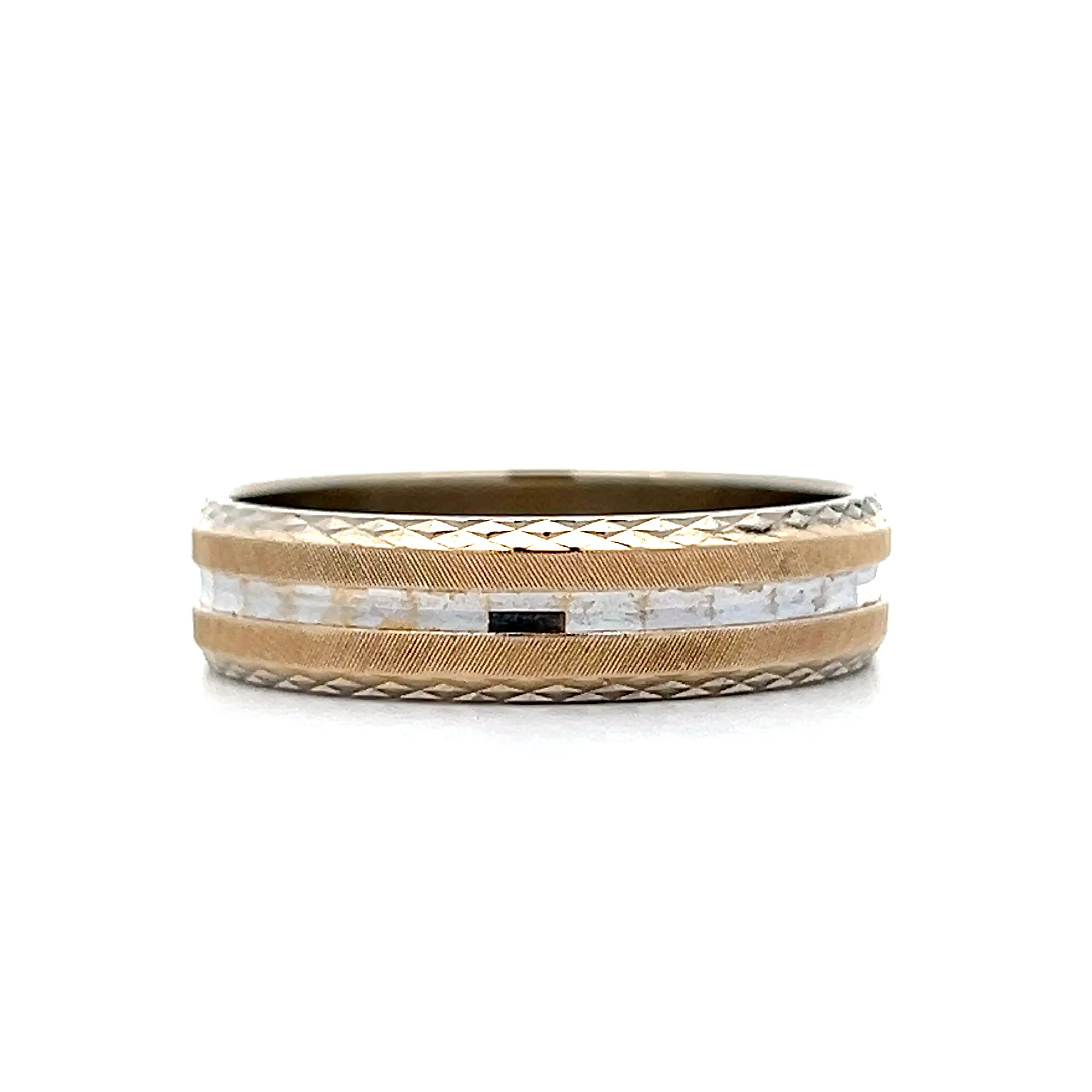 Vintage Mens 6mm 1960s Wedding Band in 14k - Image 2