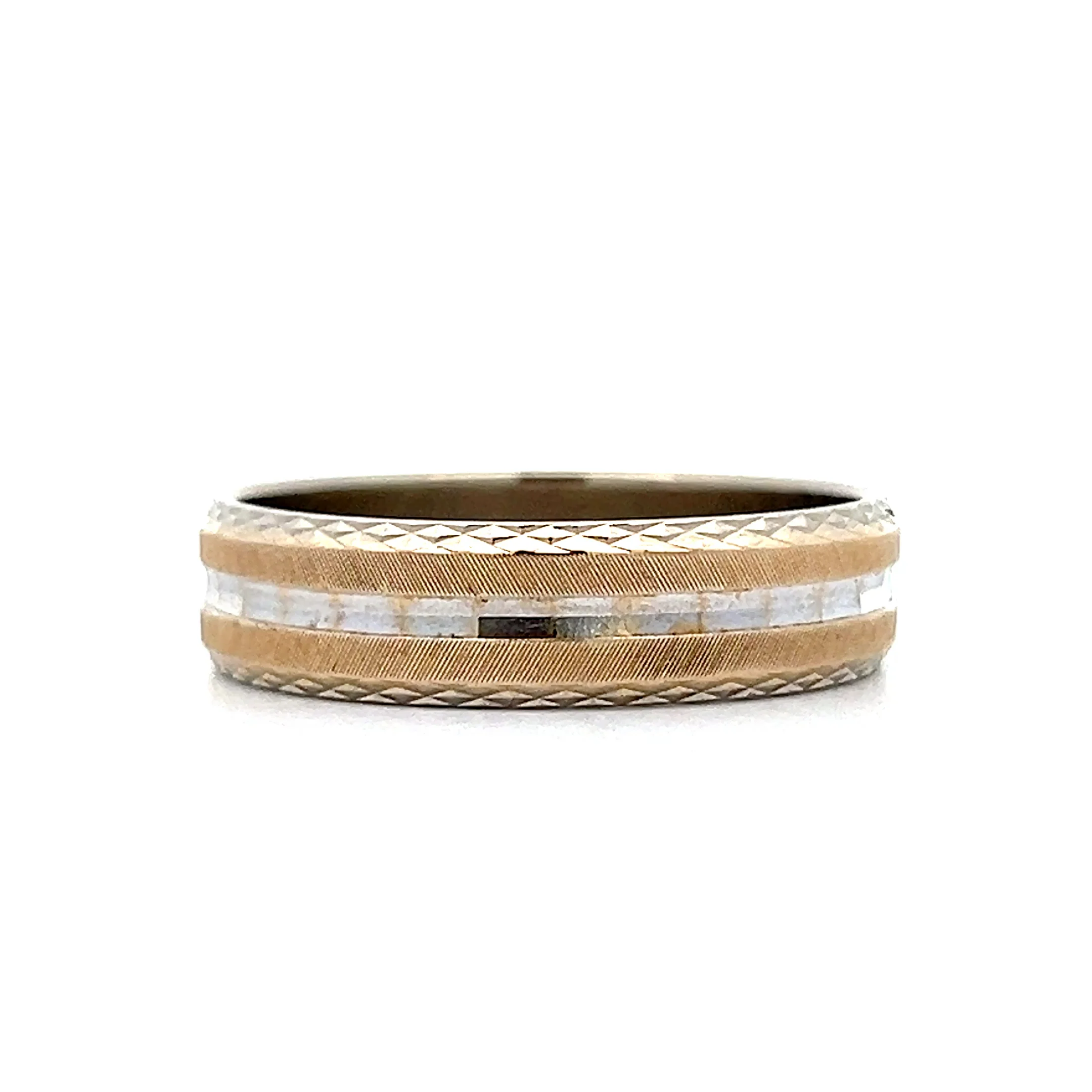 Vintage Mens 6mm 1960s Wedding Band in 14k - Image 3
