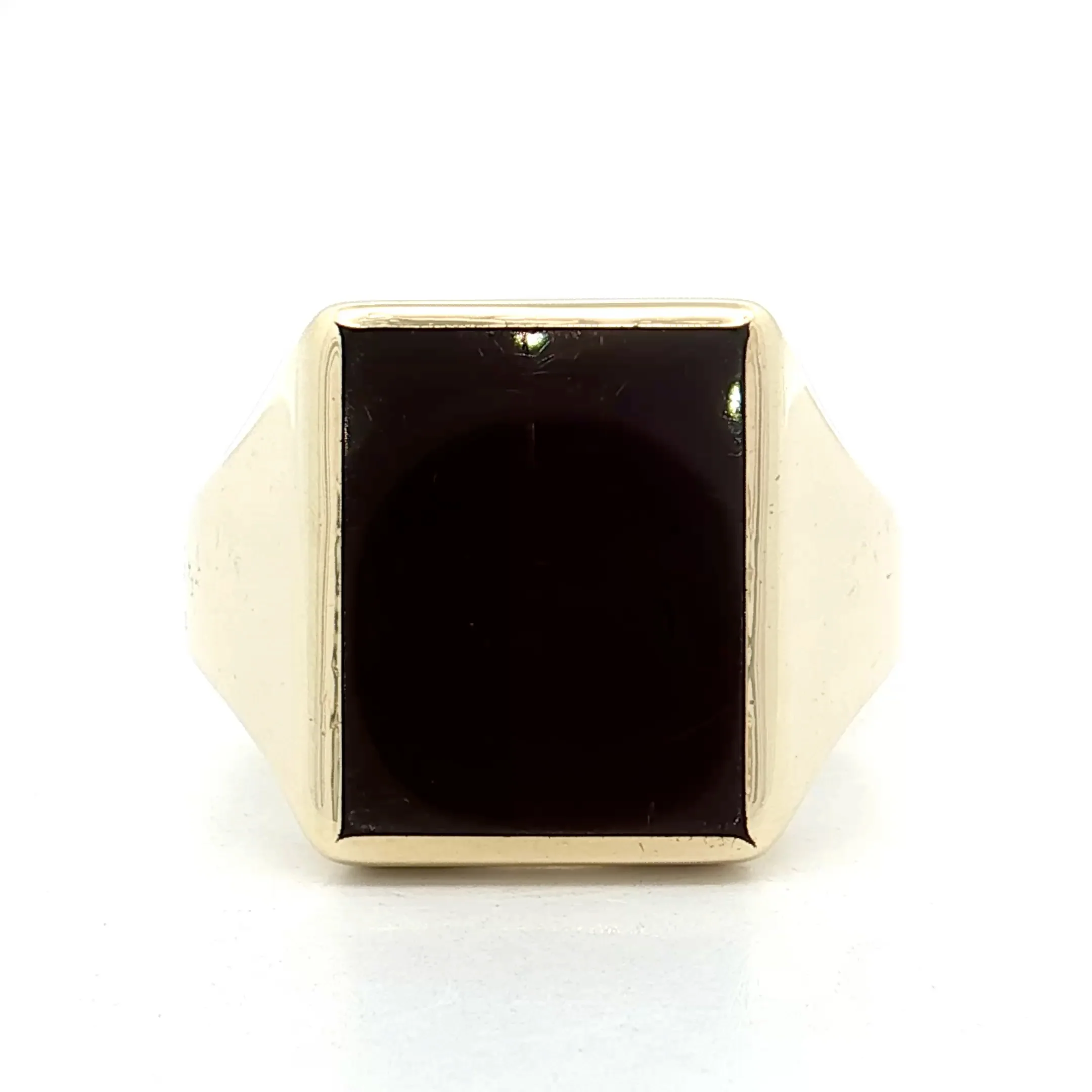 Vintage Mens Carnelian Signet Ring 14k Yellow Gold