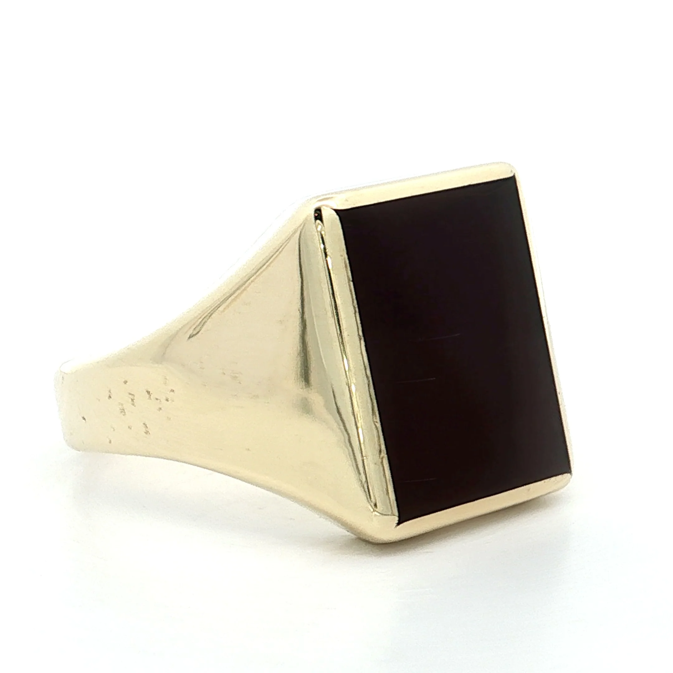Vintage Mens Carnelian Signet Ring 14k Yellow Gold - Image 3