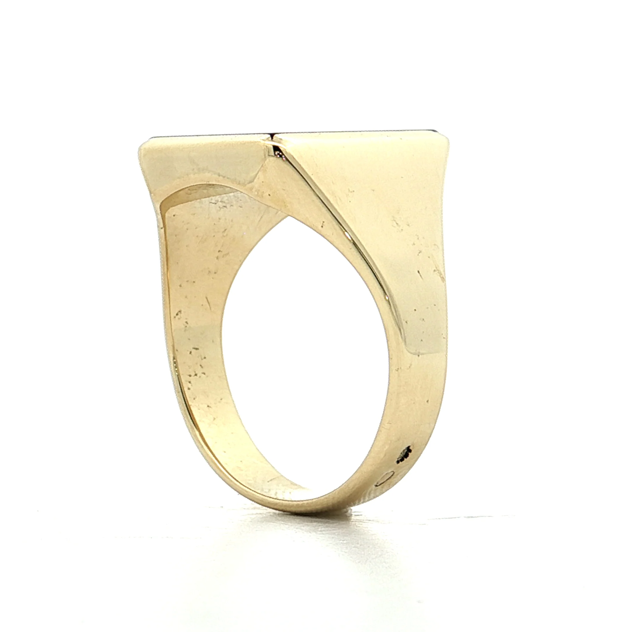 Vintage Mens Carnelian Signet Ring 14k Yellow Gold - Image 5