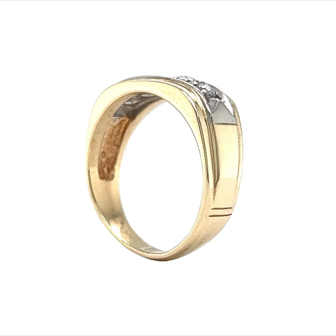 Vintage Men's Five Stone Diamond Ring in 14k Yellow Gold - Image 5