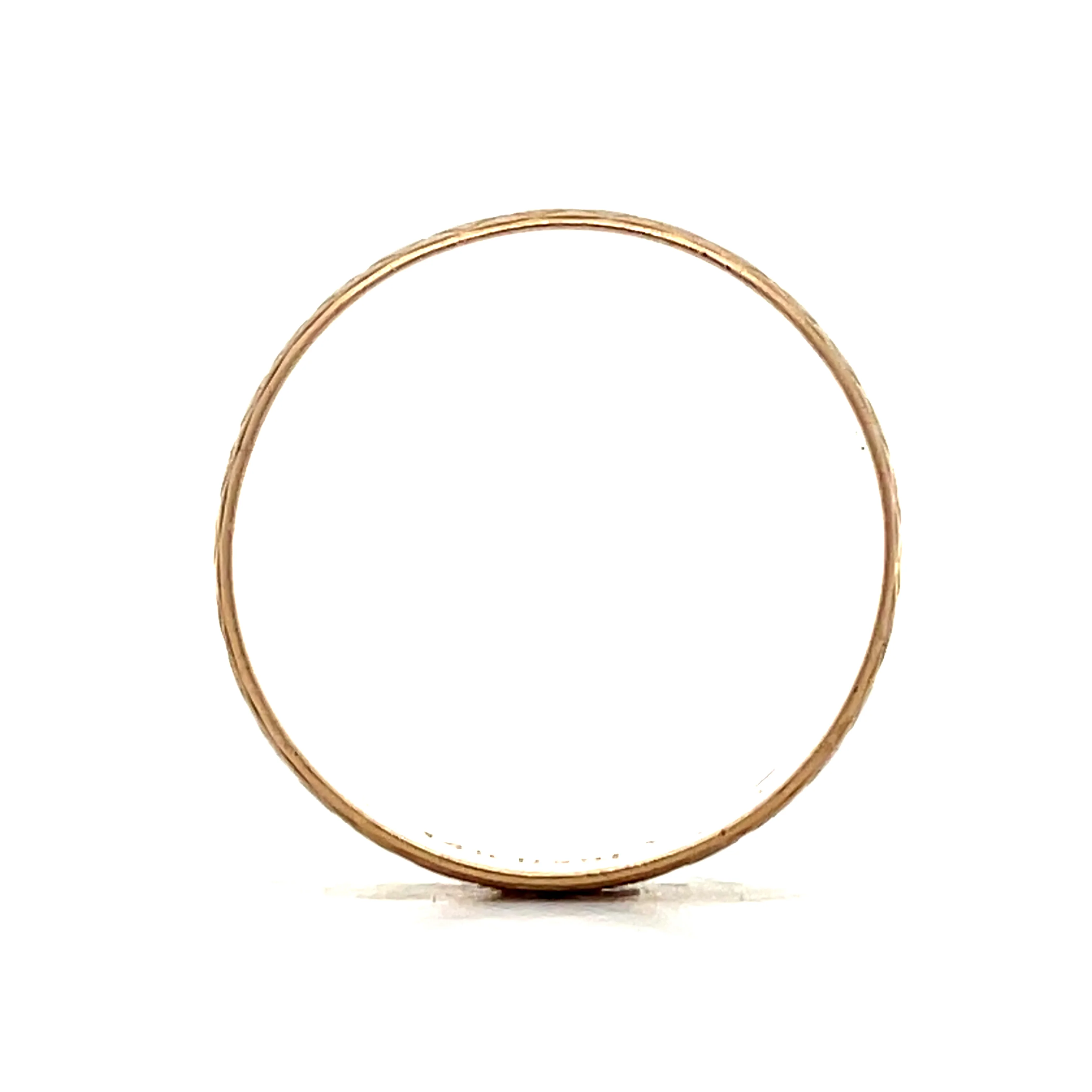 Vintage Mens Geometric Engraved Wedding Band 14k - Image 4