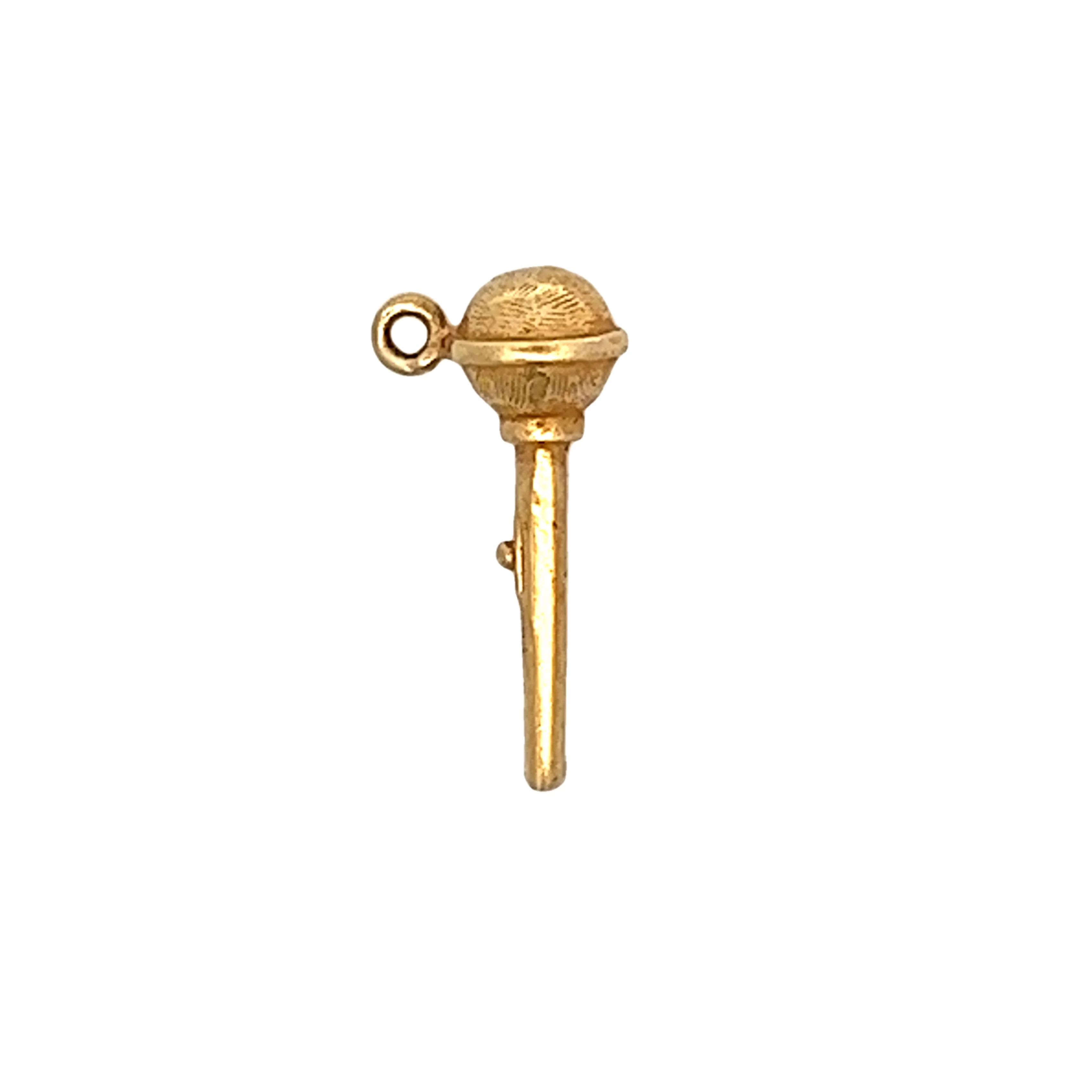 Vintage Microphone Charm in 14k Yellow Gold - Image 2