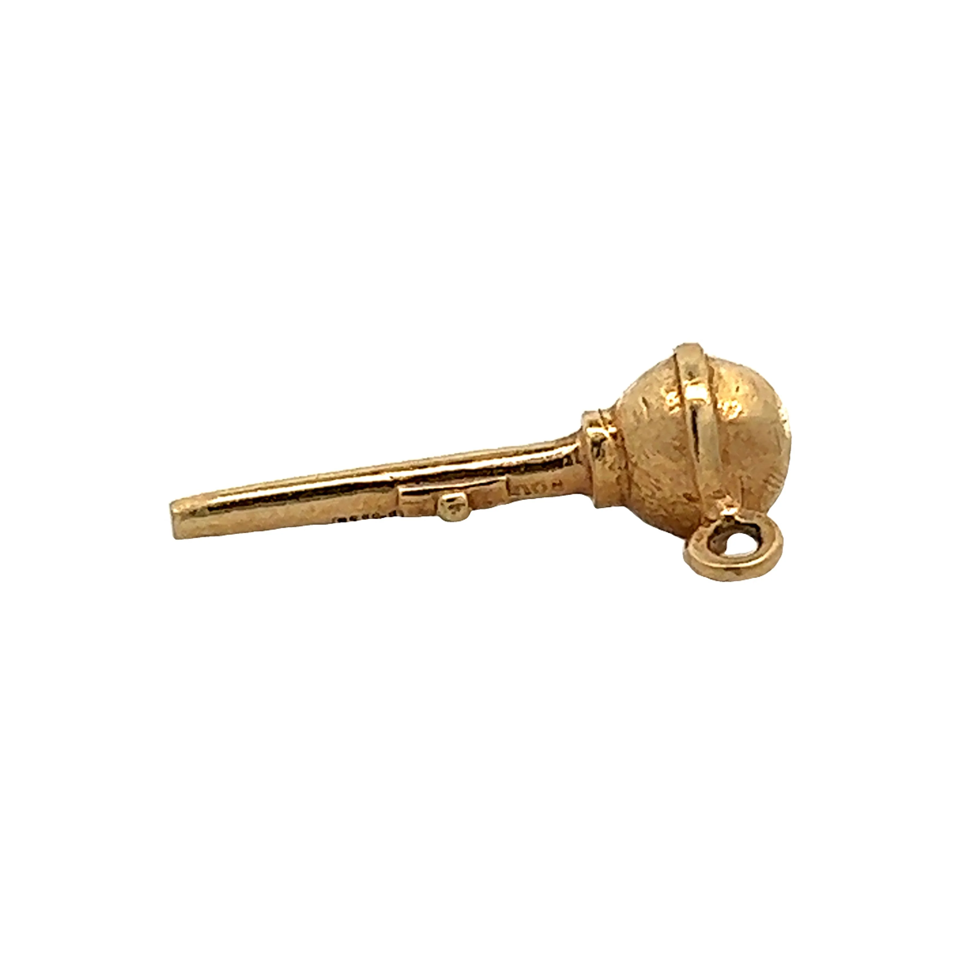 Vintage Microphone Charm in 14k Yellow Gold - Image 3