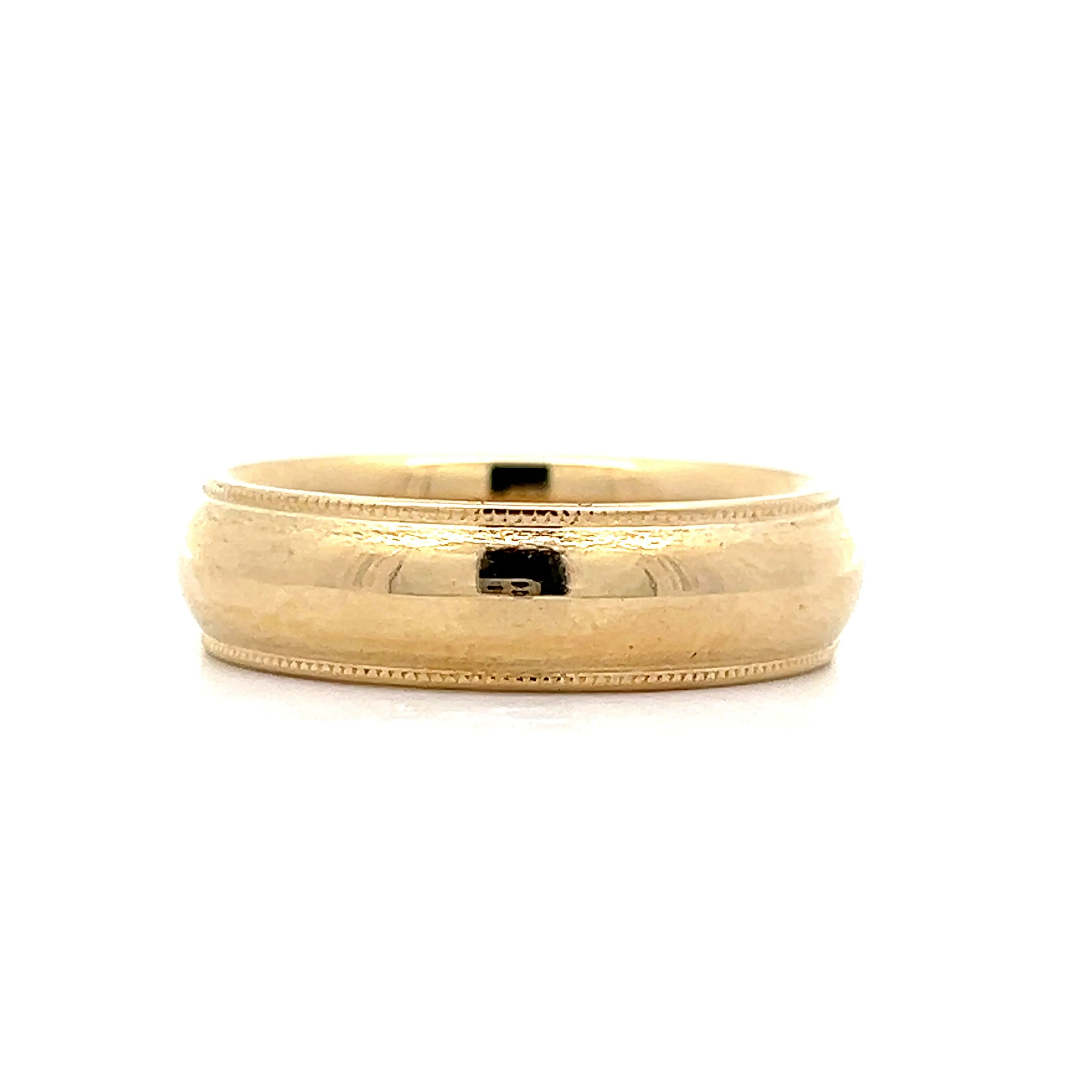 Vintage Mid-Century 6mm Milgrain Wedding Band in 14k - Image 3