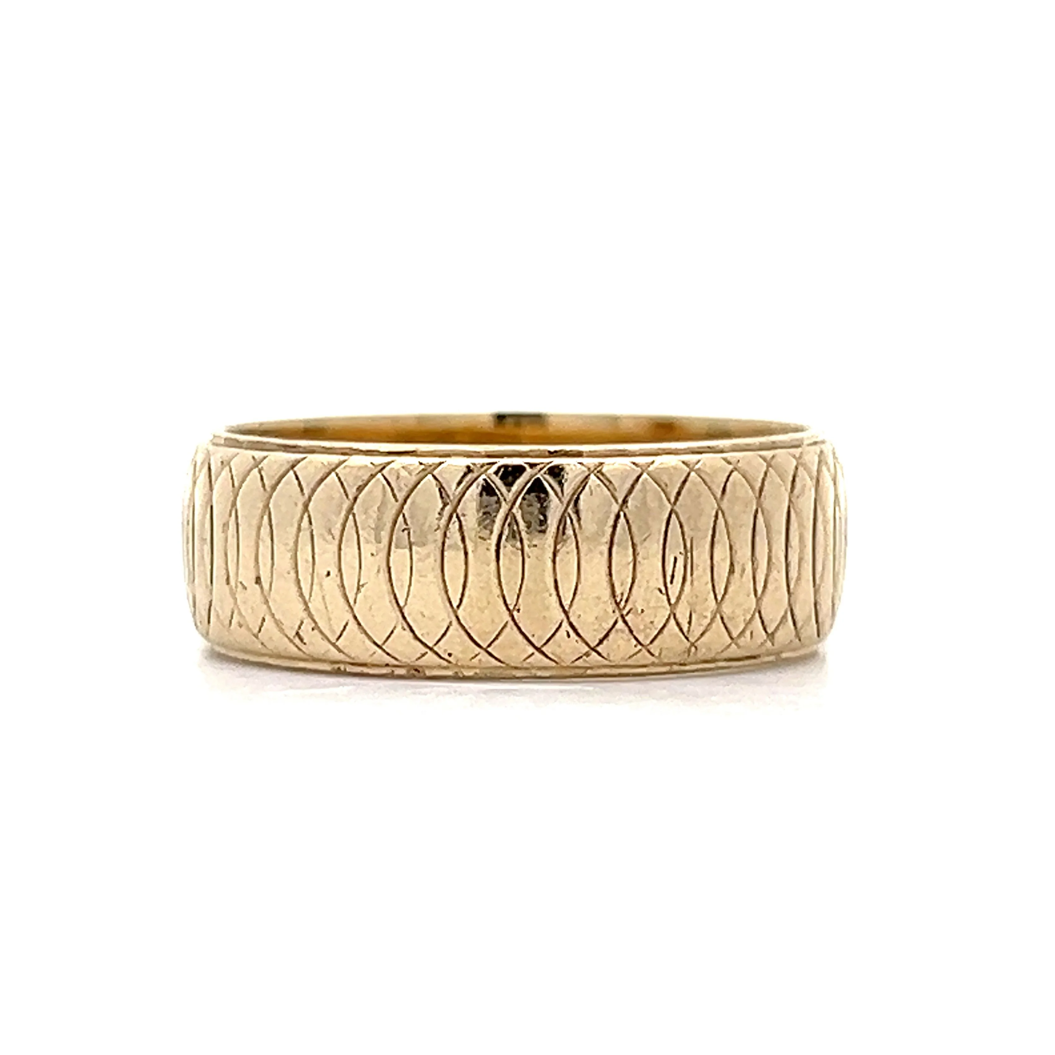 Vintage Mid-Century 7mm Wedding Band in Yellow Gold - Image 3