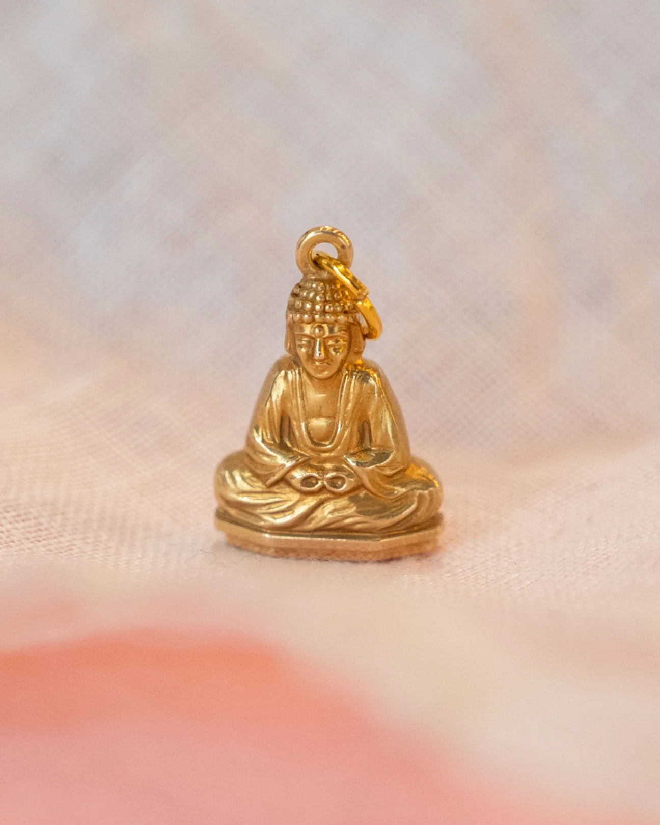 Vintage Mid-Century Buddha Charm 14K Yellow Gold - Image 4