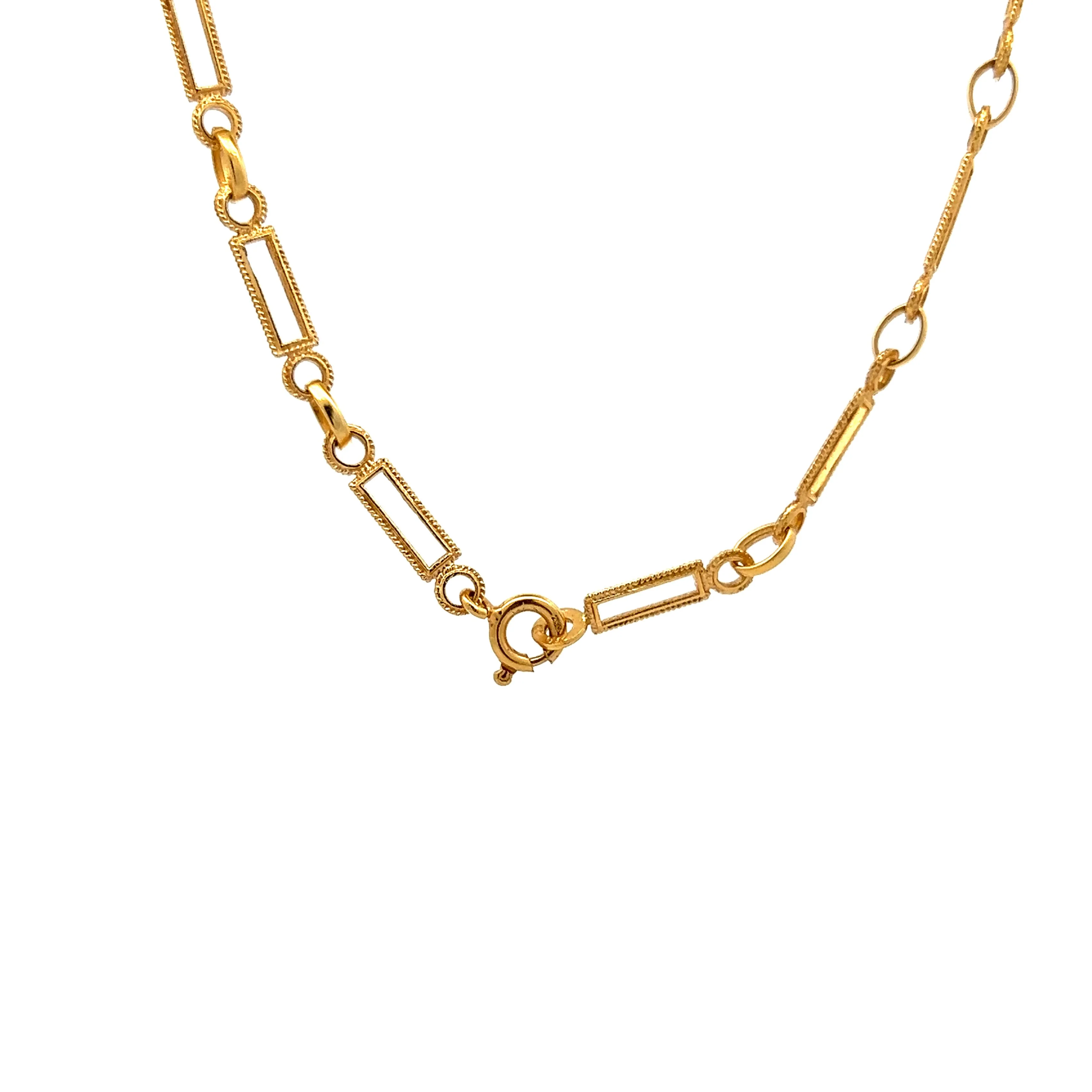 Vintage Mid-Century Chain Necklace in 18k Yellow Gold - Image 4