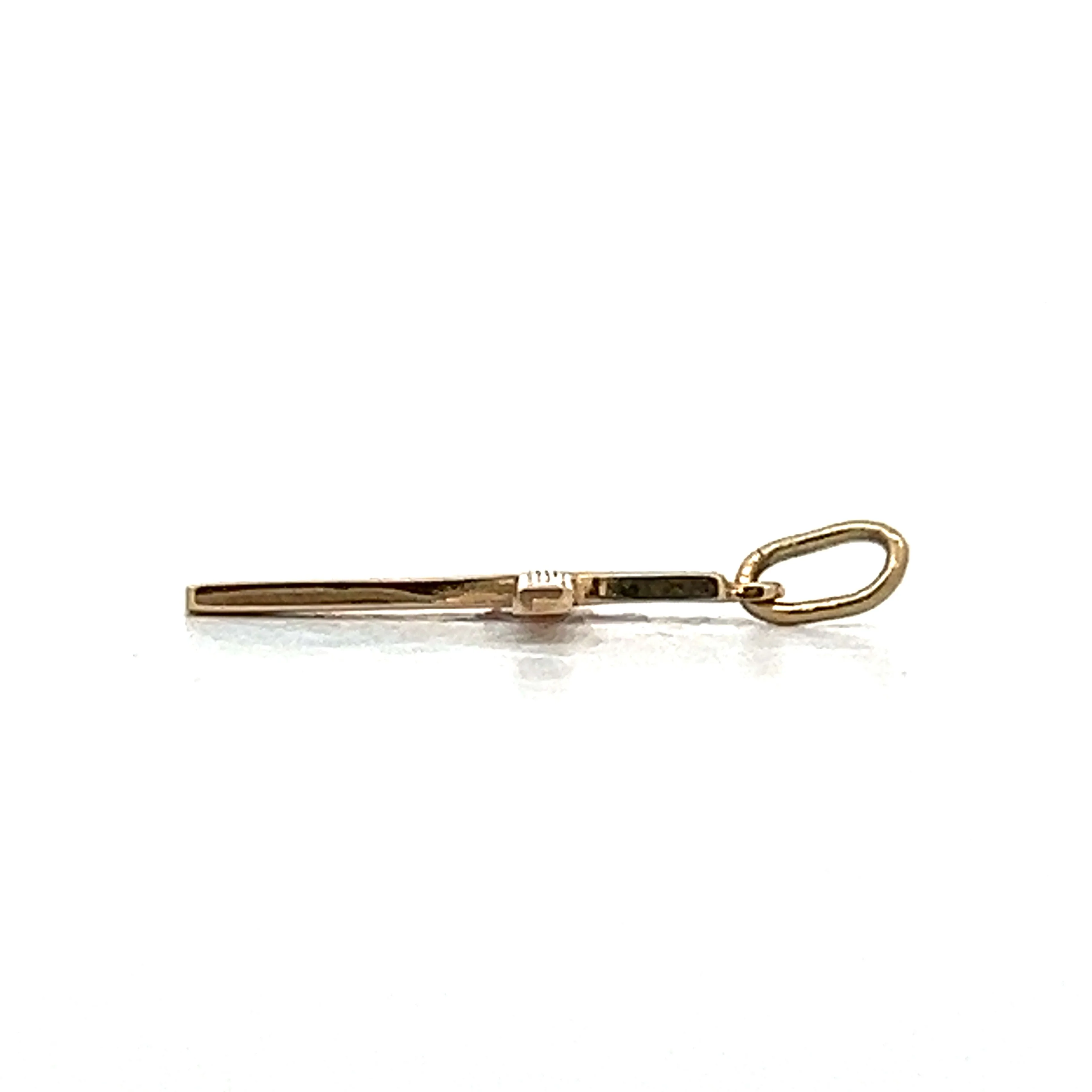 Vintage Mid-Century Cross Charm in 14k Yellow Gold - Image 2