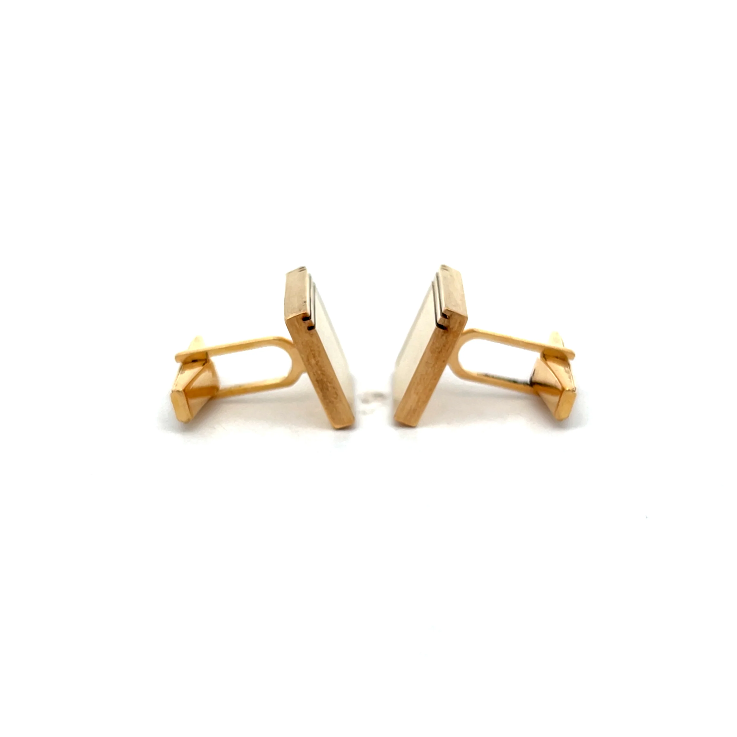 Vintage Mid-Century Cufflinks in 14k Yellow Gold - Image 4