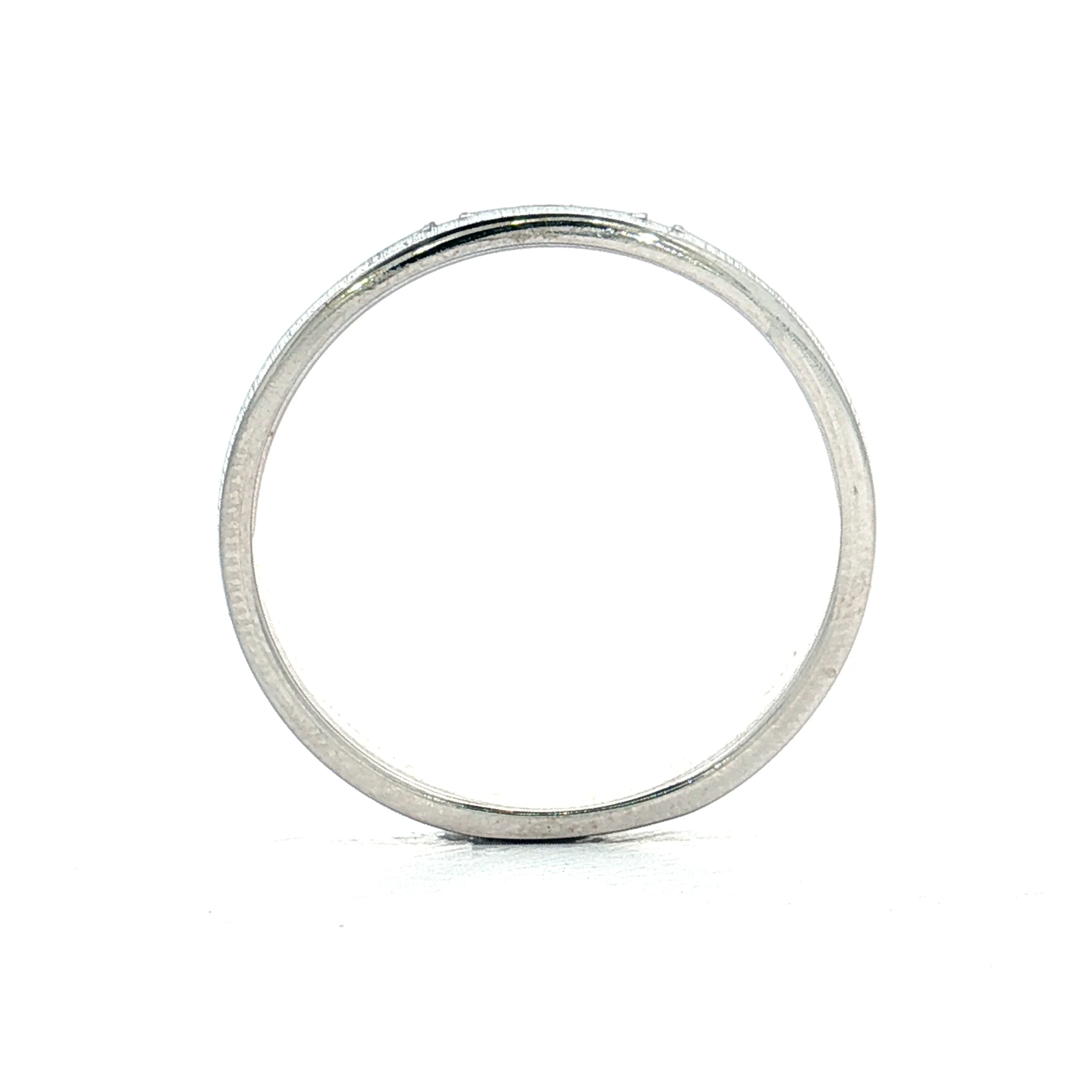 Vintage Mid-Century Diamond Men's Band 14k White Gold - Image 4