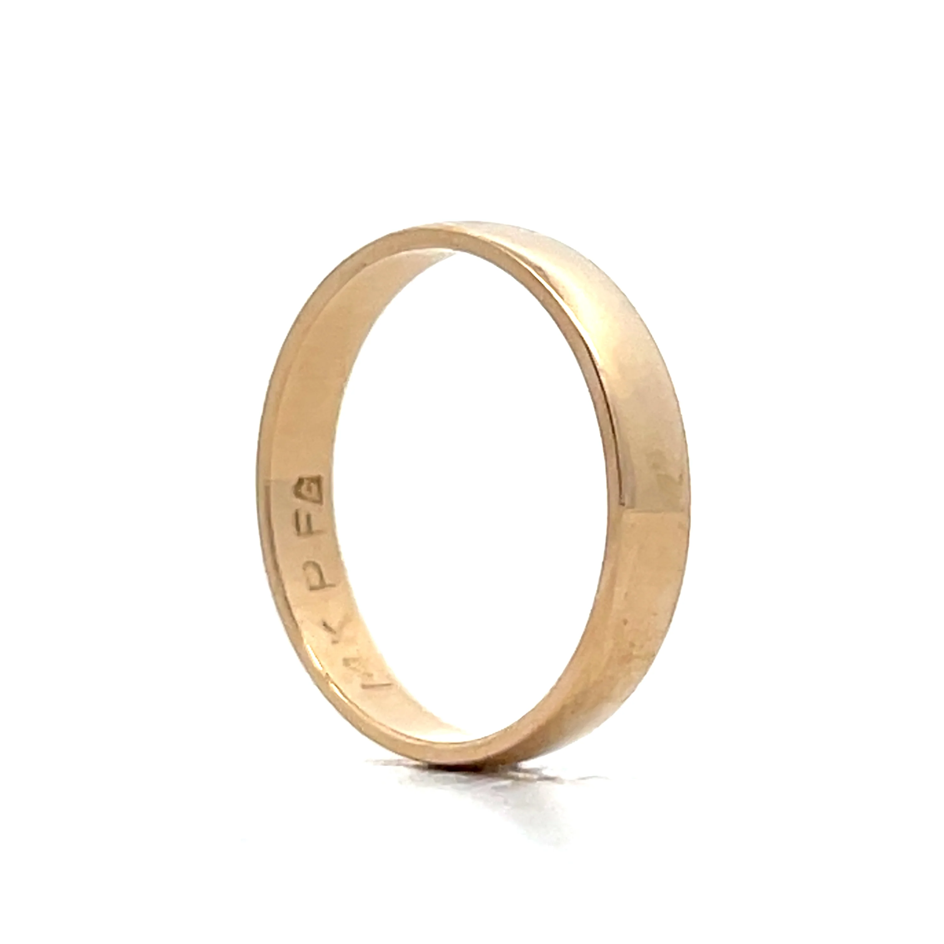 Vintage Mid-Century Euro Style Band in 14k - Image 5