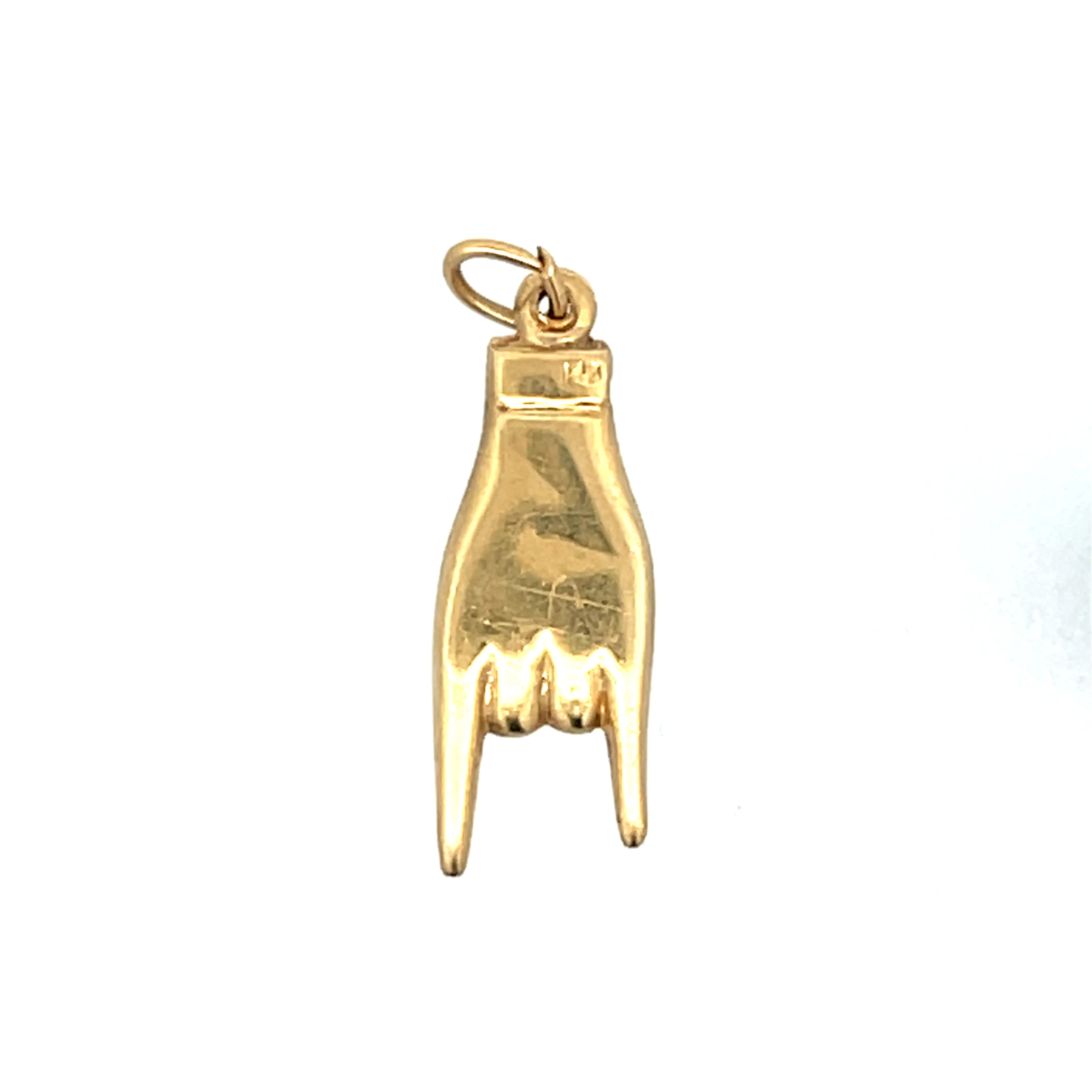 Vintage Mid-Century Figa Charm in 14k Yellow Gold - Image 2